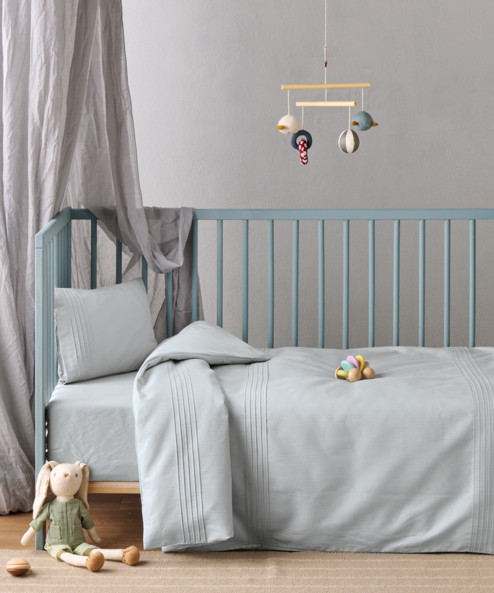 Kentia Whisper 22  Παπλωματοθηκη Κουνιασ Me Πιετα Σετ 2 Τεμ