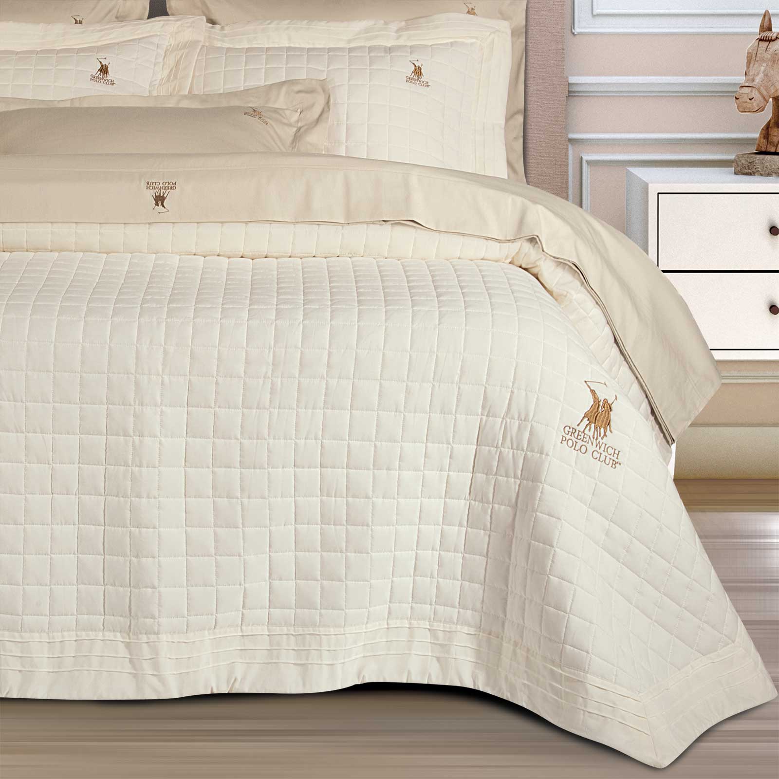 GREENWICH POLO CLUB ΚΟΥΒΕΡΤΟΡΙΟ KING CLASSIC 2355 ECRU