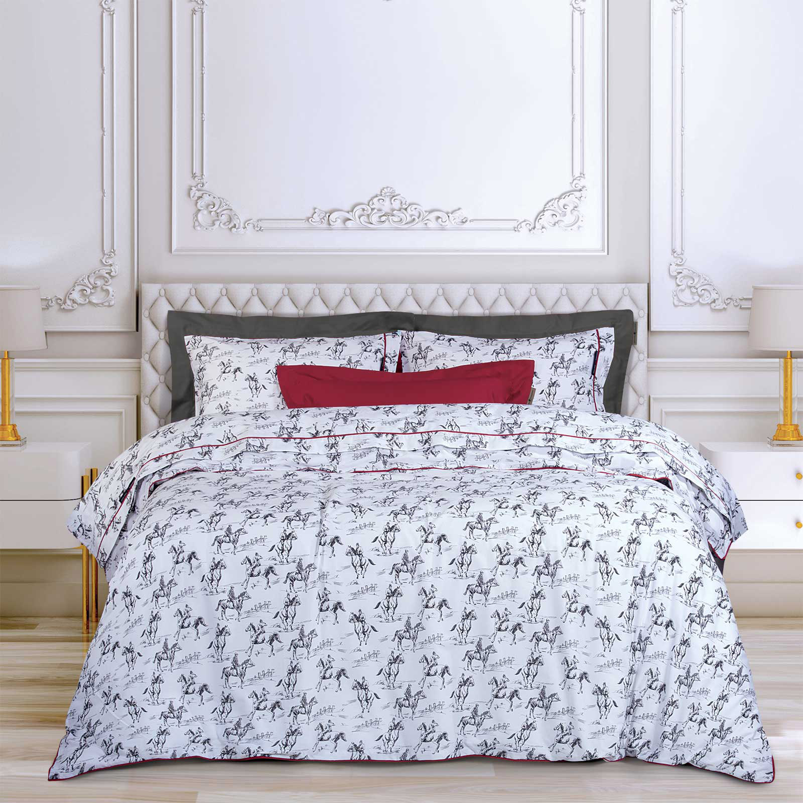 GREENWICH POLO CLUB ΣΕΤ ΣΕΝΤΟΝΙΑ ΥΠΕΡΔΙΠΛΑ 2263 BLACK, WHITE