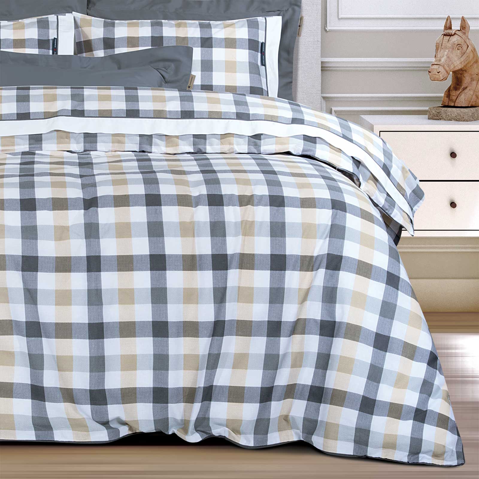 GREENWICH POLO CLUB ΣΕΤ ΣΕΝΤΟΝΙΑ ΥΠΕΡΔΙΠΛΑ 2265 BEIGE, GREY