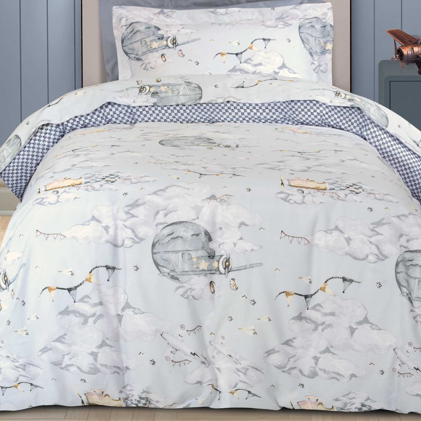 GREENWICH POLO CLUB ΣΕΤ ΣΕΝΤΟΝΙΑ ΜΟΝΑ ESSENTIAL 8852 GREY