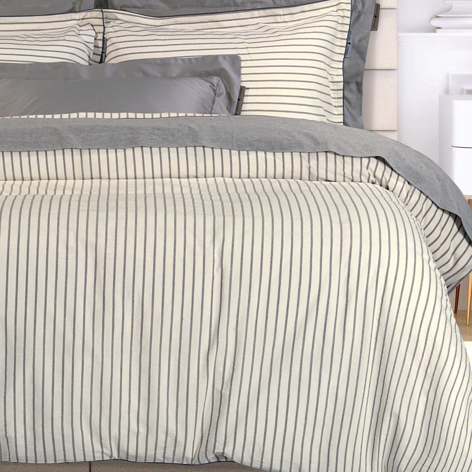 GREENWICH POLO CLUB ΠΑΠΛΩΜΑΤΟΘΗΚΗ ΣΕΤ ΥΠΕΡΔΙΠΛH ESSENTIAL 2296 GREY, WHITE