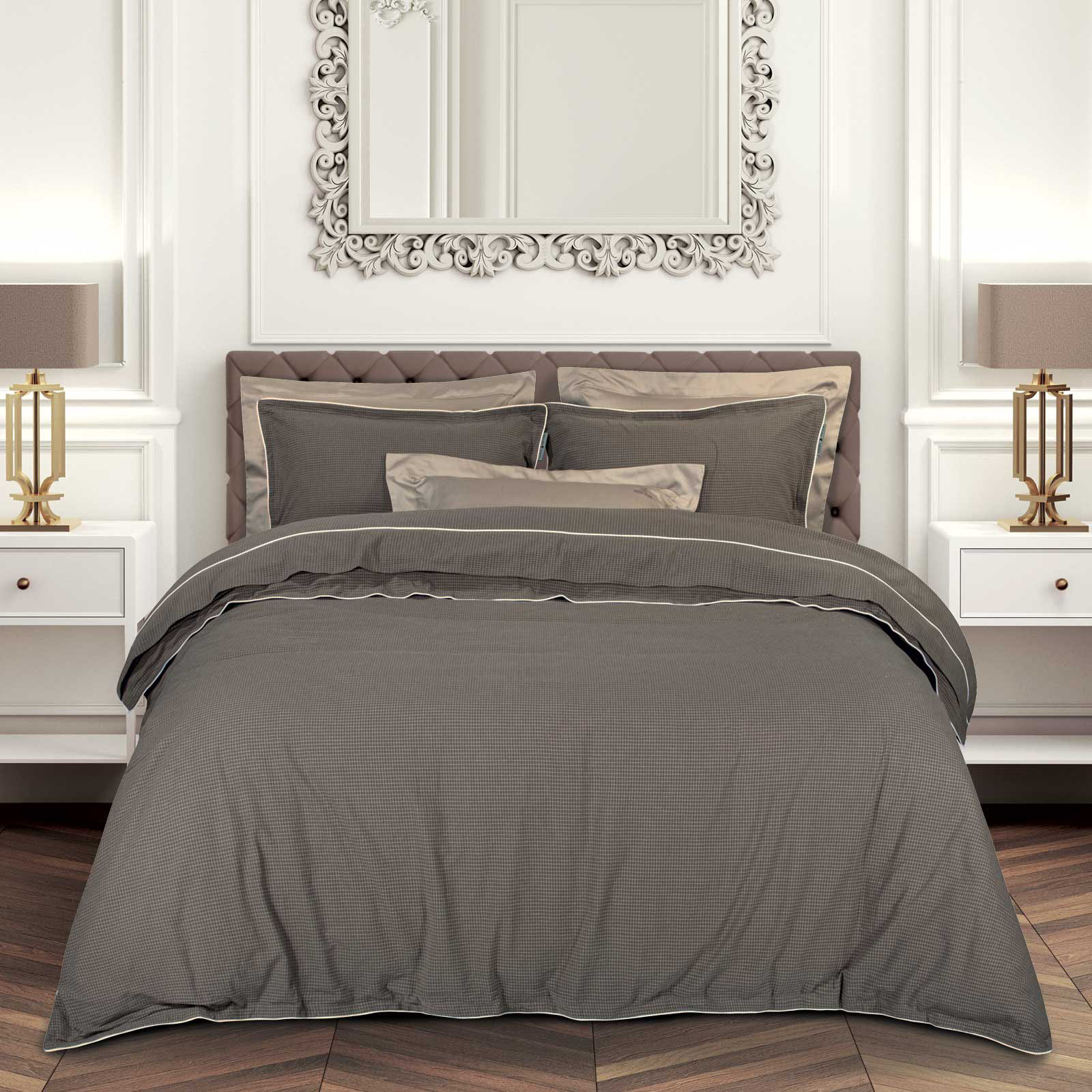 GREENWICH POLO CLUB ΠΑΠΛΩΜΑΤΟΘΗΚΗ ΣΕΤ ΥΠΕΡΔΙΠΛH ESSENTIAL 2375 DARK TAUPE