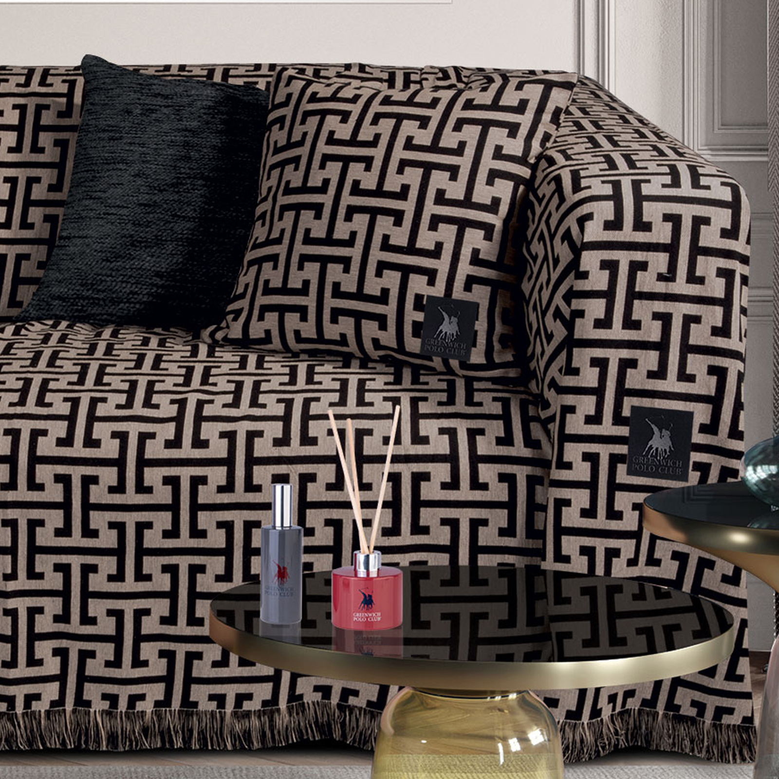 GREENWICH POLO CLUB ΡΙΧΤΑΡΙ 180Χ250 3902 ΜΑΥΡΟ, ΜΠΕΖ