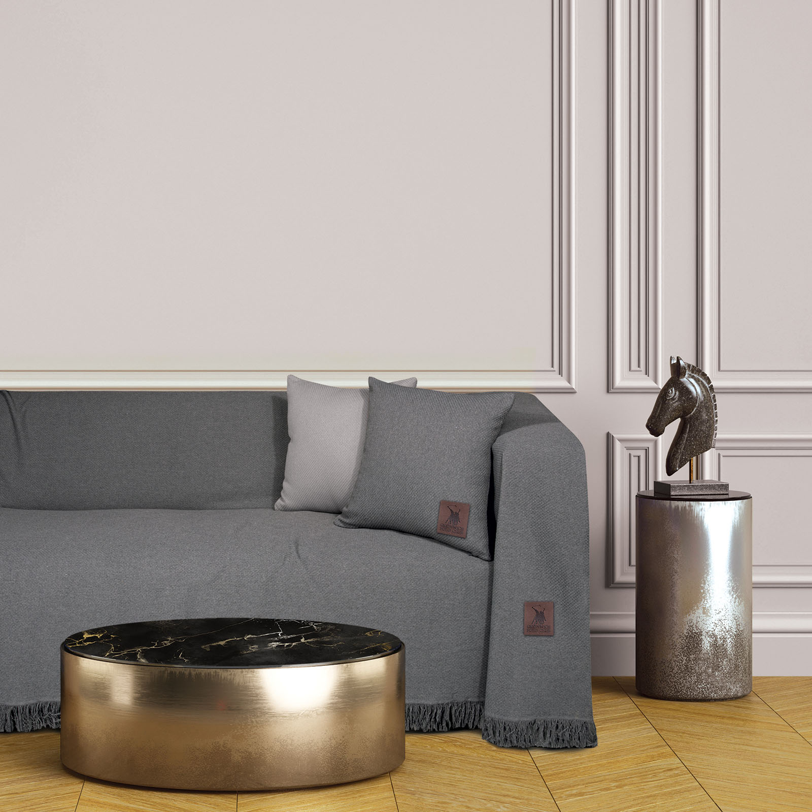 GREENWICH POLO CLUB ΡΙΧΤΑΡΙ 180Χ300 ESSENTIAL 3914 DARK GREY