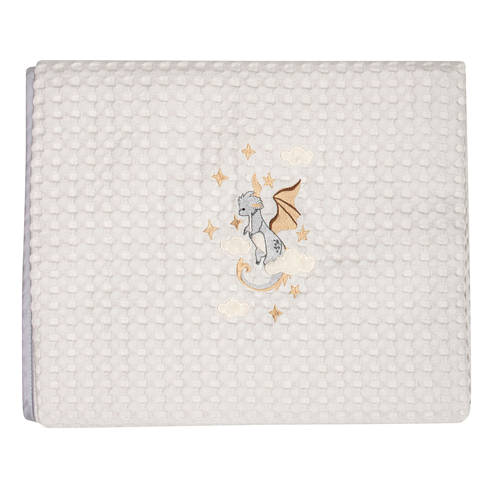 GREENWICH POLO CLUB ΚΟΥΒΕΡΤΑ ΠΙΚΕ 110Χ150 ΒΑΒΥ 8840 ΓΚΡΙ, ΛΕΥΚΟ