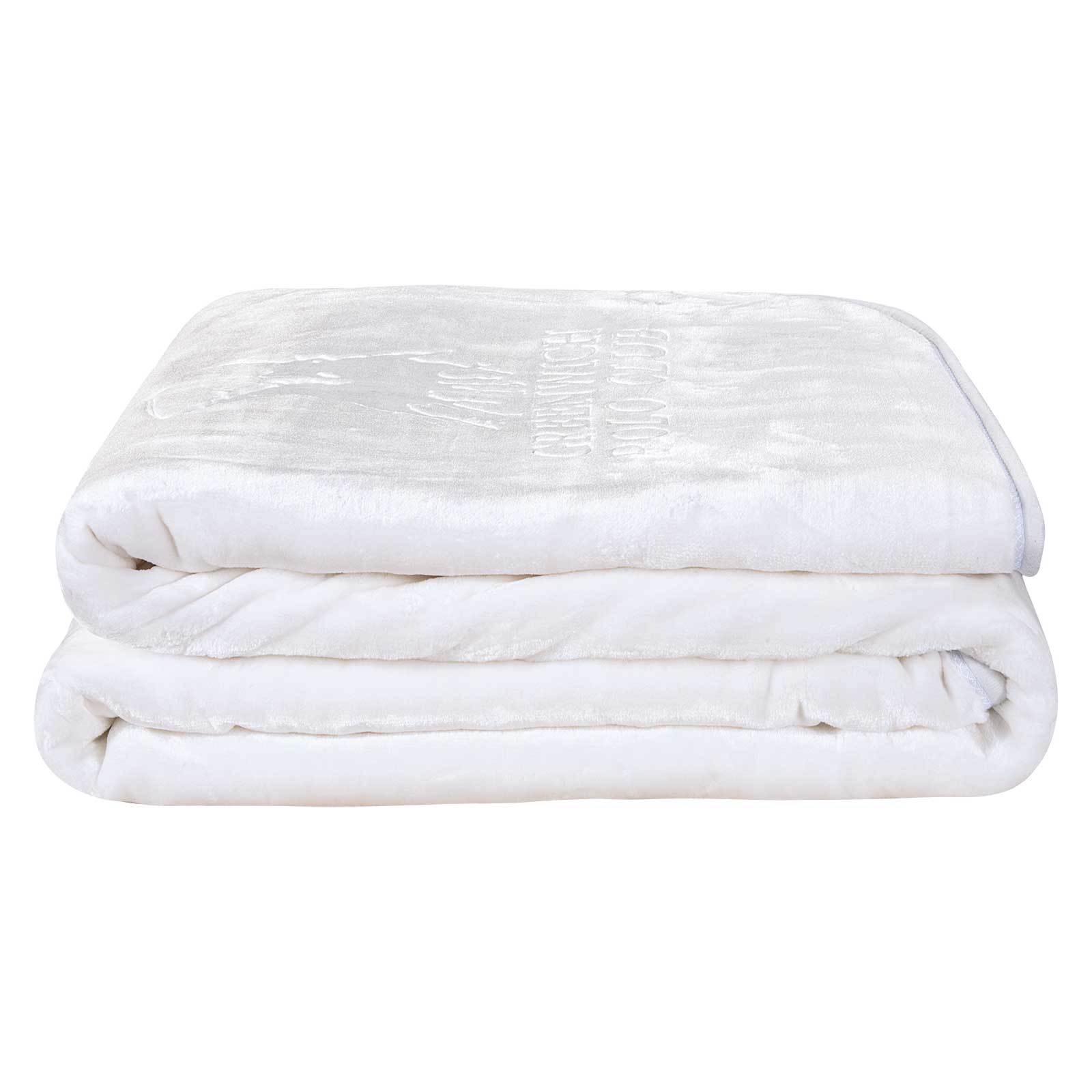 GREENWICH POLO CLUB ΚΟΥΒΕΡΤΑ VELOUR ΜΟΝΗ 3470 WHITE