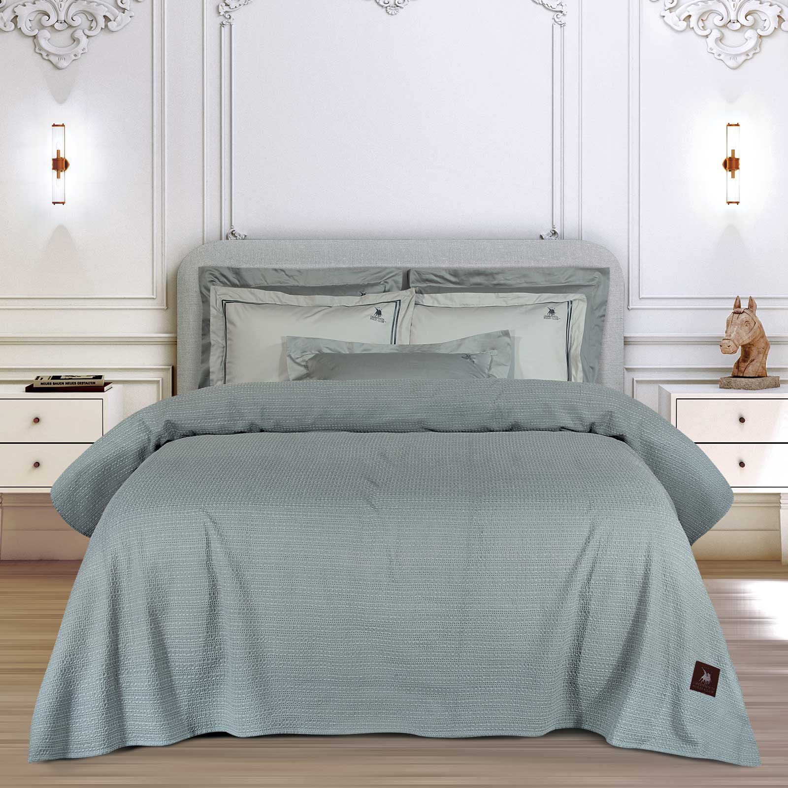 GREENWICH POLO CLUB ΚΟΥΒΕΡΤΑ ΠΙΚΕ 160X240 ESSENTIAL 4457 GREY