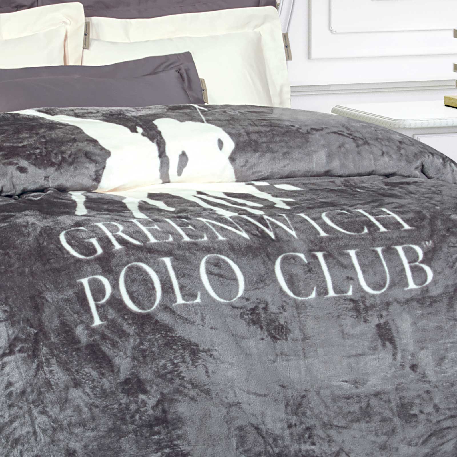 GREENWICH POLO CLUB ΚΟΥΒΕΡΤΑ FLEECE 160X220 3489 GREY