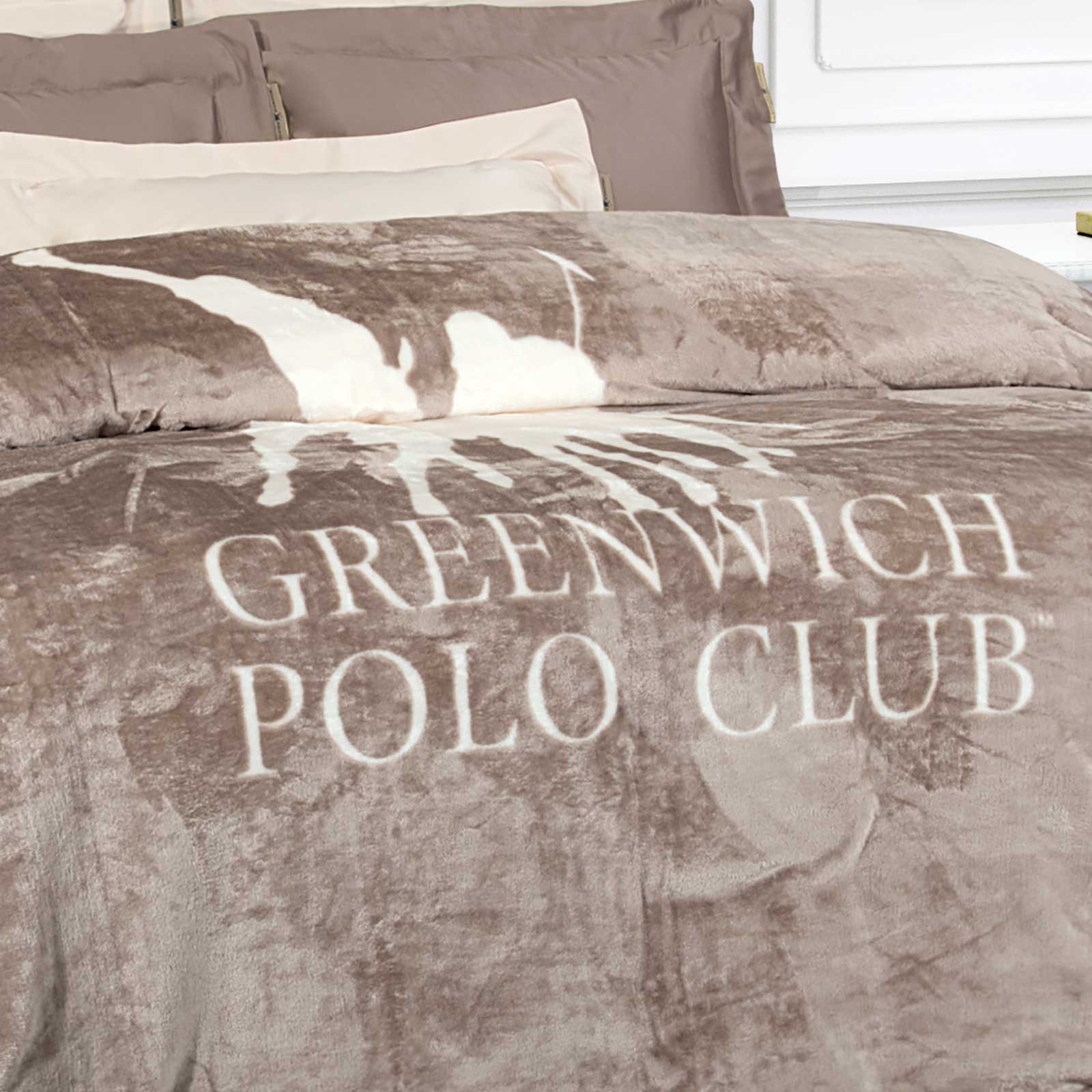 GREENWICH POLO CLUB ΚΟΥΒΕΡΤΑ FLEECE 160X220 3490 TAUPE