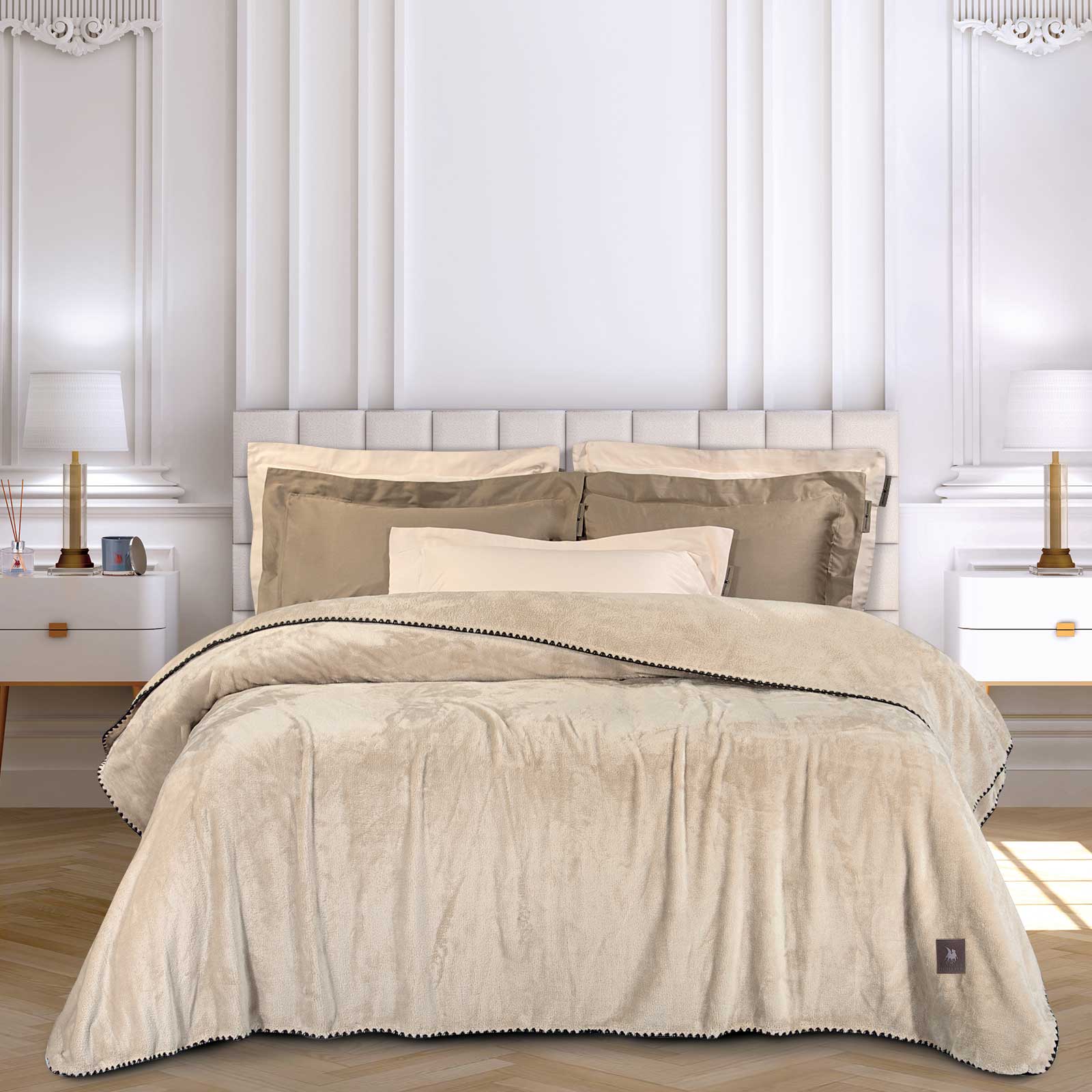 GREENWICH POLO CLUB ΚΟΥΒΕΡΤΑ FLEECE 220X240 ESSENTIAL 4438 BEIGE