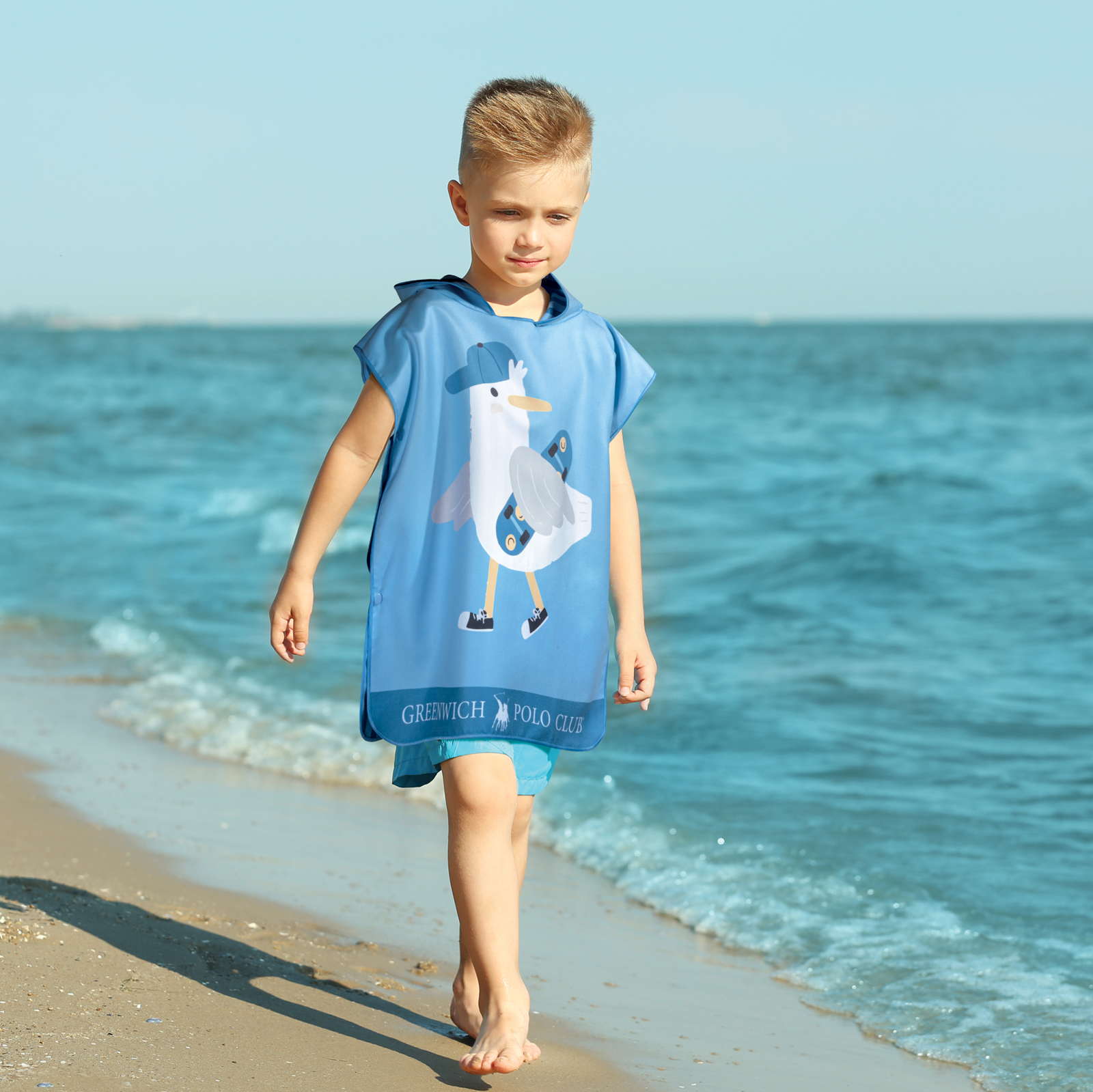 GREENWICH POLO CLUB JUNIOR ΠΟΝΤΣΟ ΘΑΛΑΣΣΗΣ 50Χ115 4177 BLUE