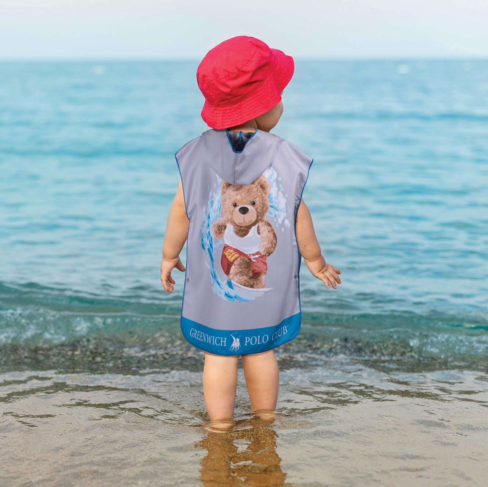 GREENWICH POLO CLUB JUNIOR ΠΟΝΤΣΟ ΘΑΛΑΣΣΗΣ 50Χ115 4179 BLUE, GREY