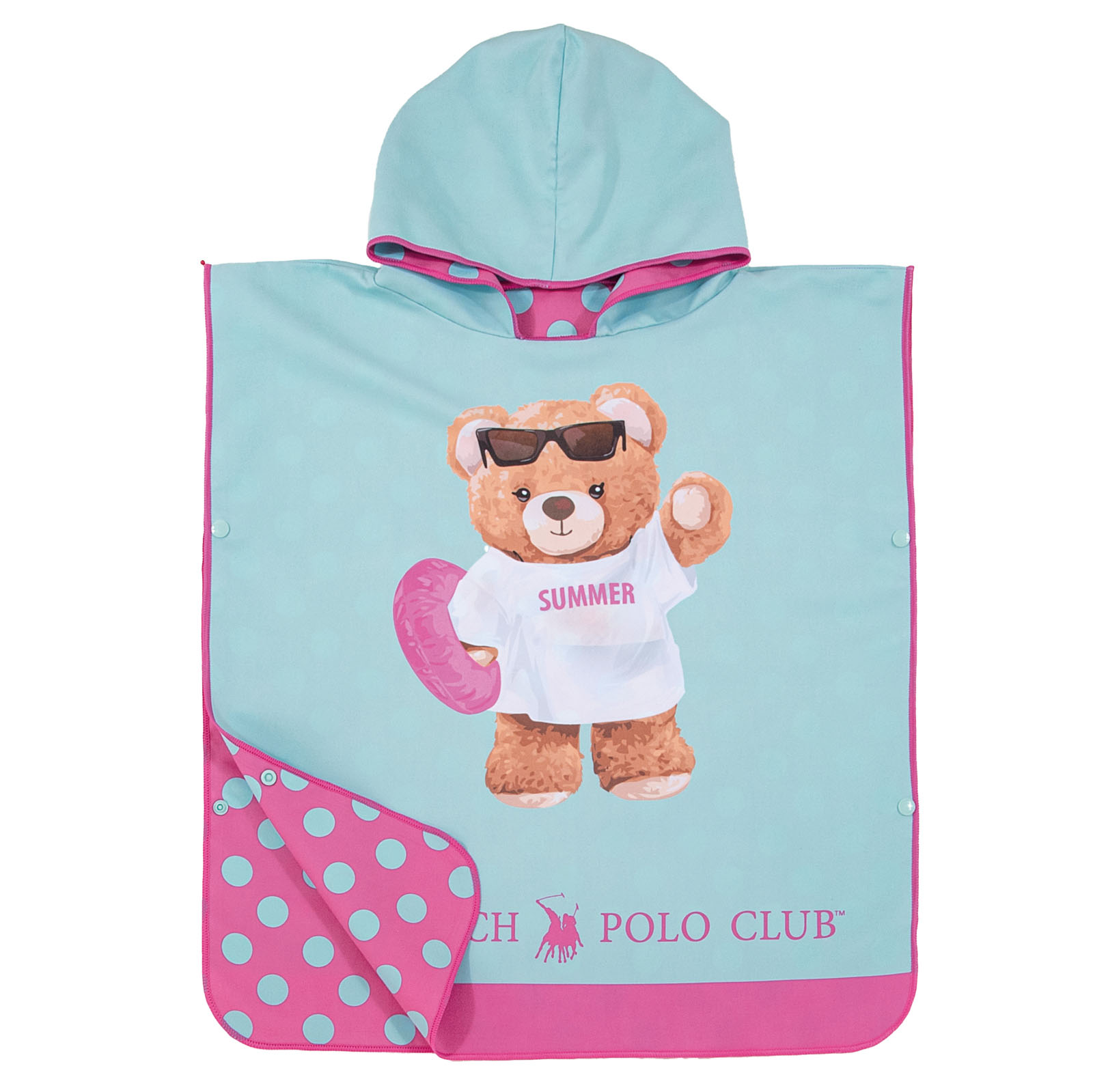 GREENWICH POLO CLUB JUNIOR ΠΟΝΤΣΟ ΘΑΛΑΣΣΗΣ 50Χ115 5223 FUSCIA, MINT