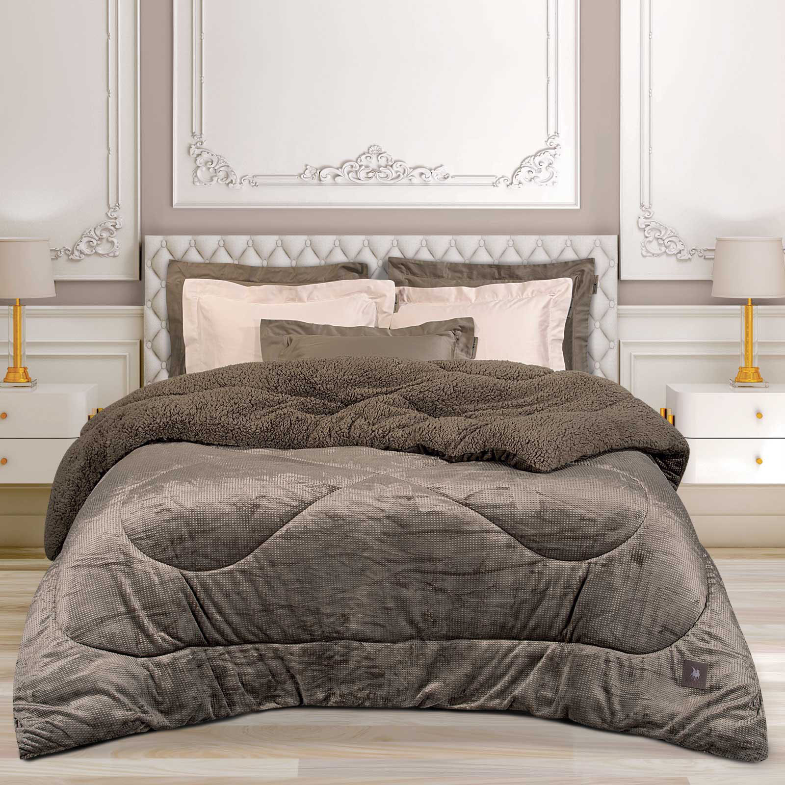 GREENWICH POLO CLUB ΚΟΥΒΕΡΤΟΠΑΠΛΩΜΑ ΜΟΝΟ ESSENTIAL 3958 TAUPE