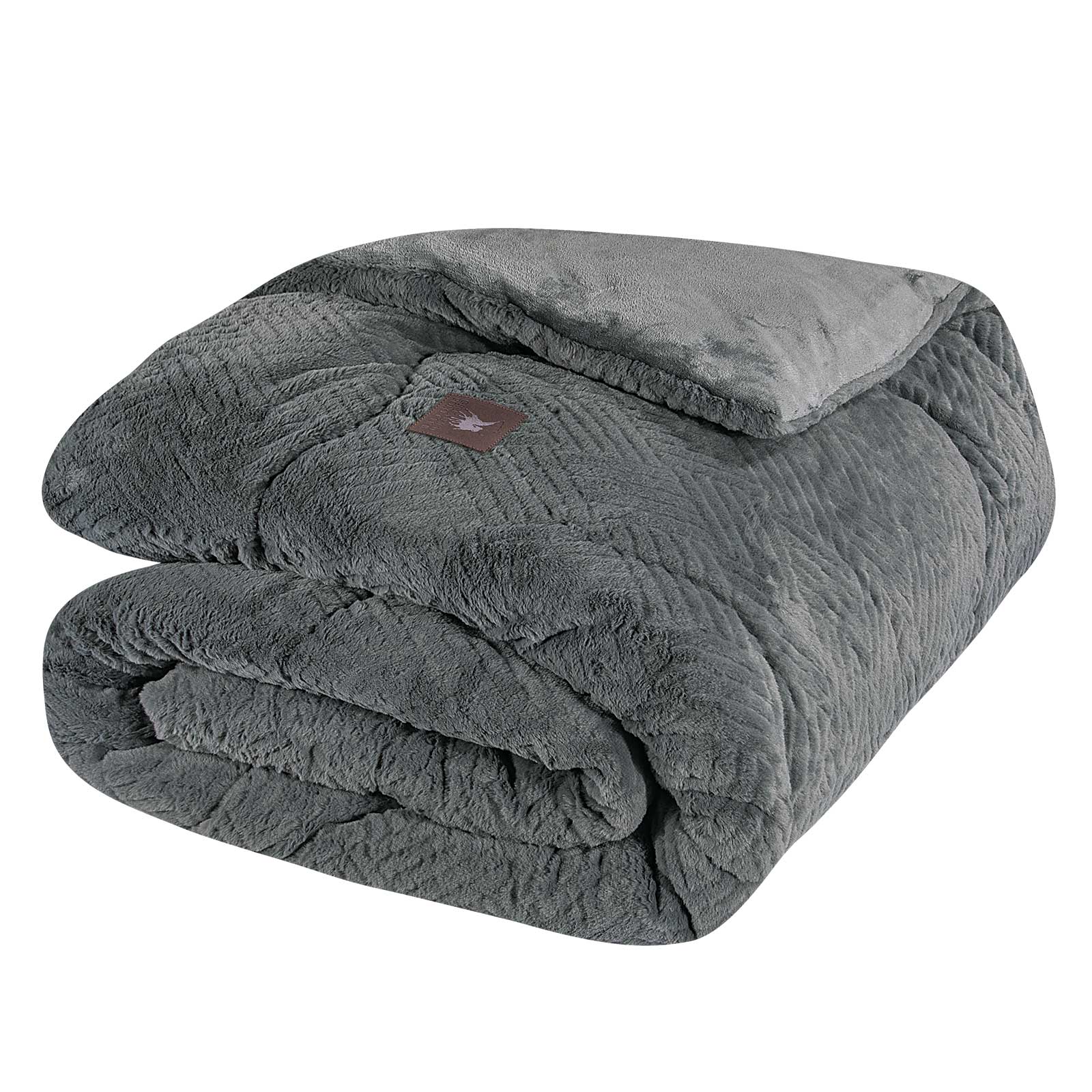 GREENWICH POLO CLUB ΚΟΥΒΕΡΤΟΠΑΠΛΩΜΑ RABBIT FAUX FUR KING ESSENTIAL 3954 GREY