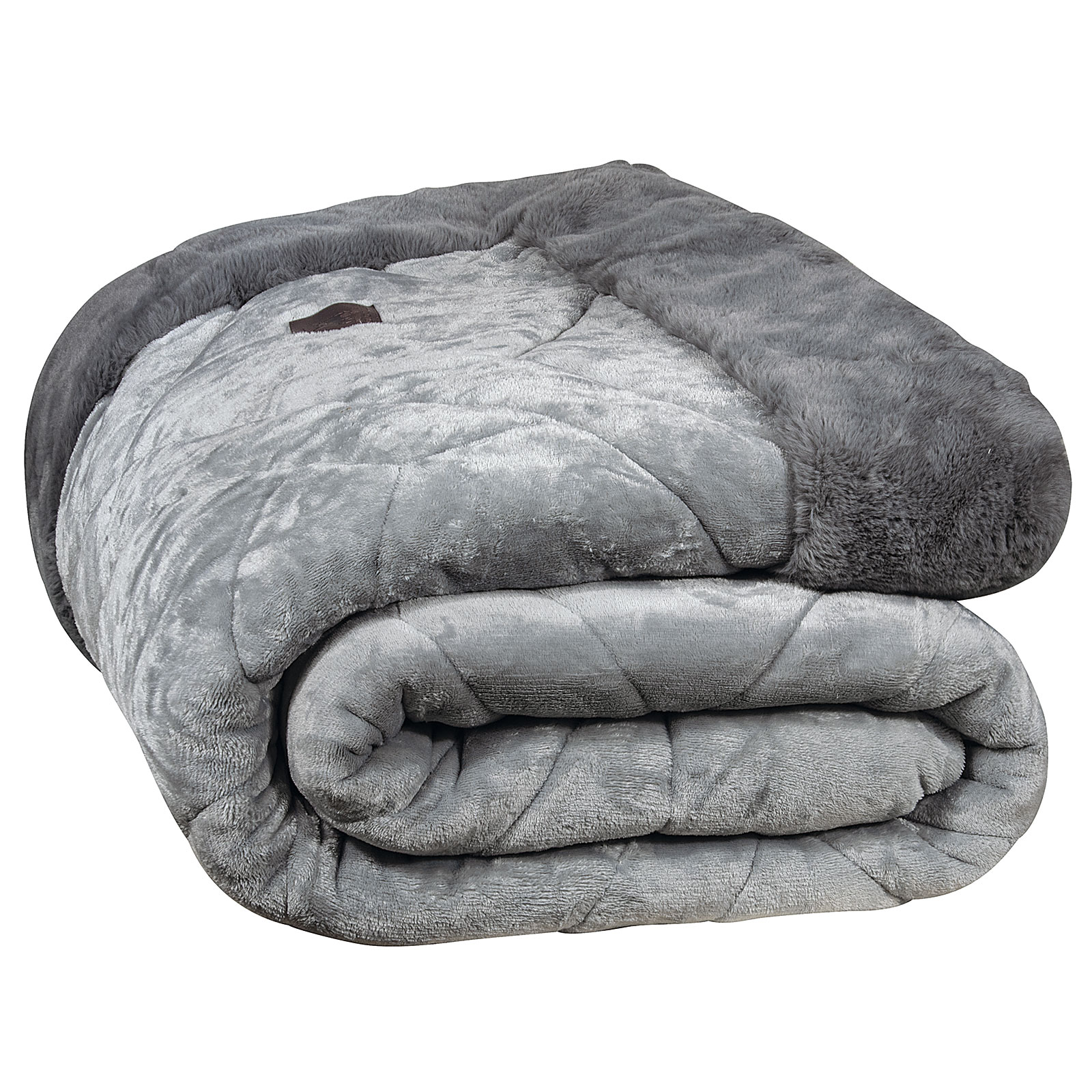 GREENWICH POLO CLUB ΚΟΥΒΕΡΤΟΠΑΠΛΩΜΑ RABBIT FAUX FUR PREMIUM 4460 GREY