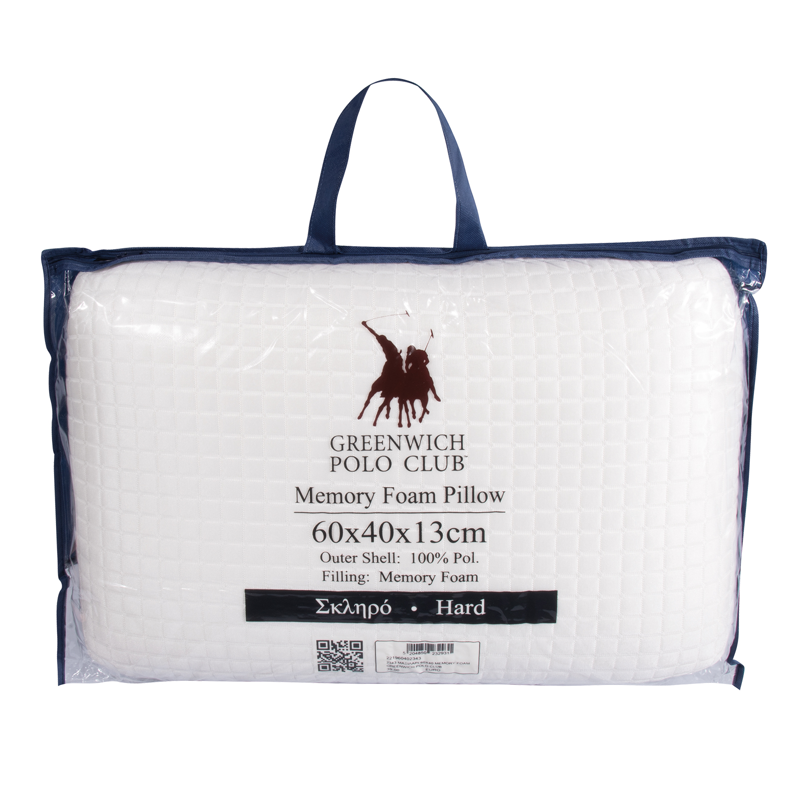 GREENWICH POLO CLUB ΜΑΞΙΛΑΡΙ MEMORY FOAM 60Χ40 2343 ΛΕΥΚΟ