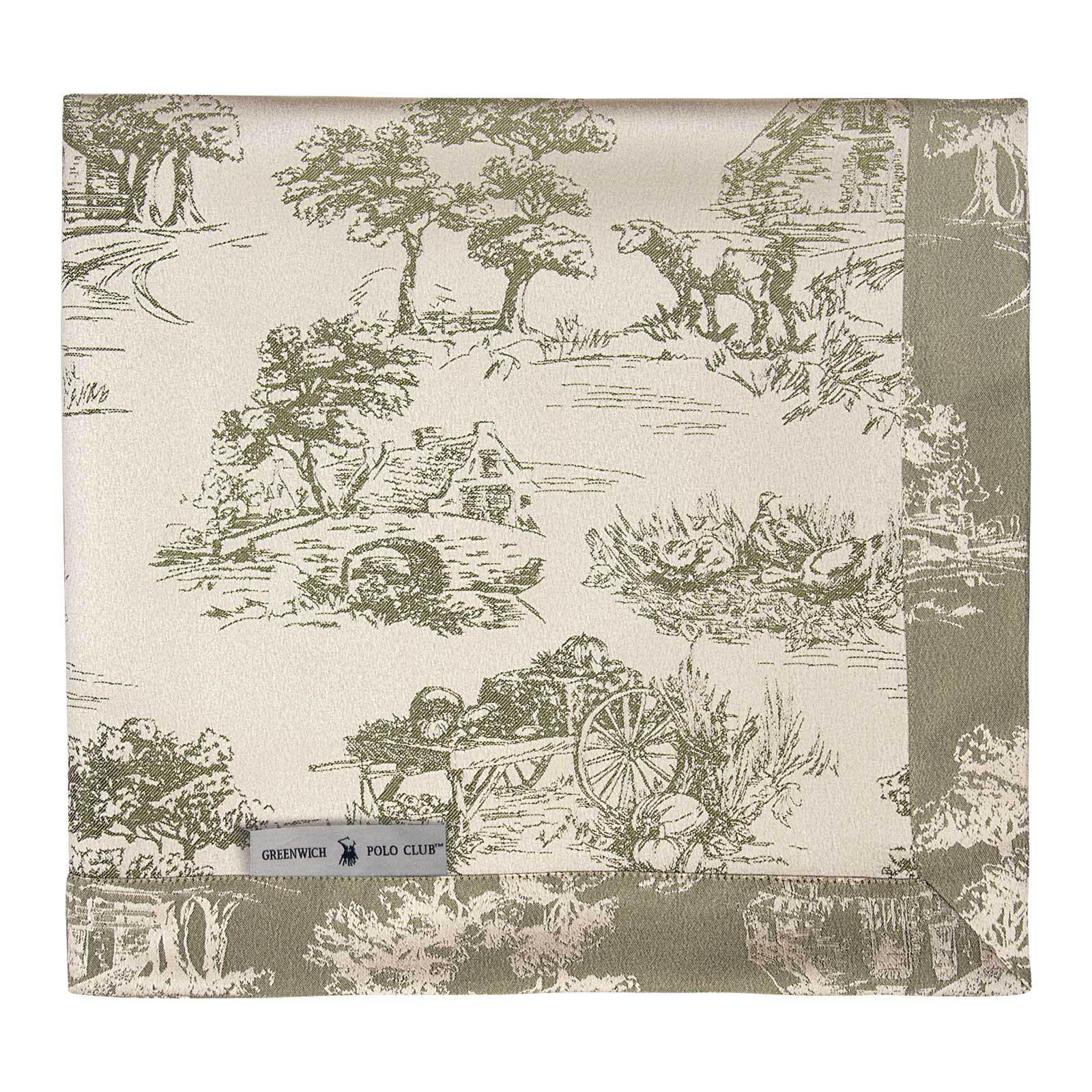 GREENWICH POLO CLUB ΤΡΑΠΕΖΟΜΑΝΤΗΛΟ 170Χ240 ESSENTIAL 3015 ECRU, OLIVE
