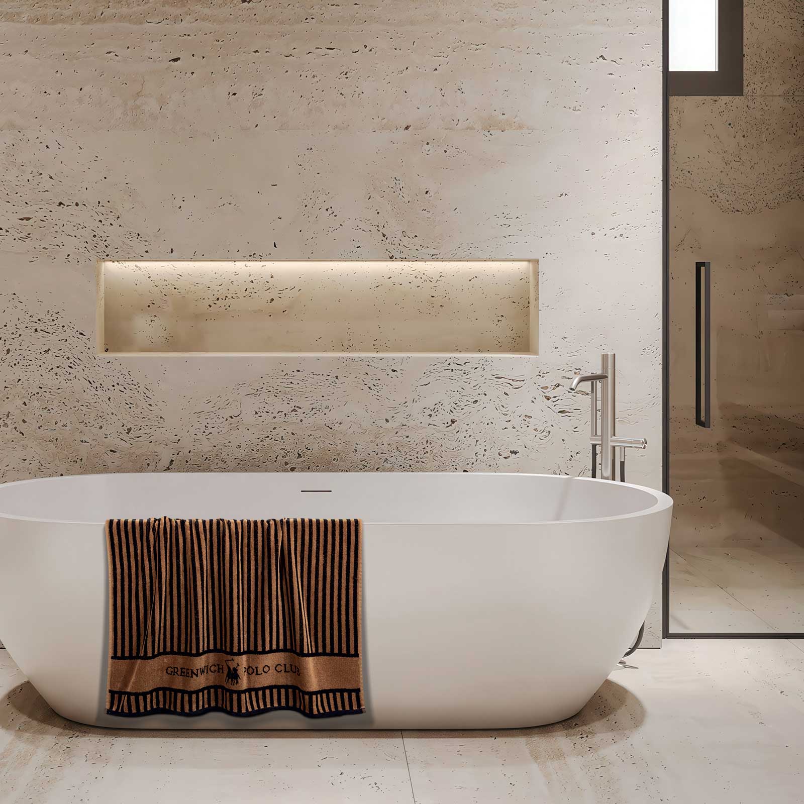 GREENWICH POLO CLUB ΠΕΤΣΕΤΑ ΠΡΟΣΩΠΟΥ 50X90 LOFT 4142 BROWN