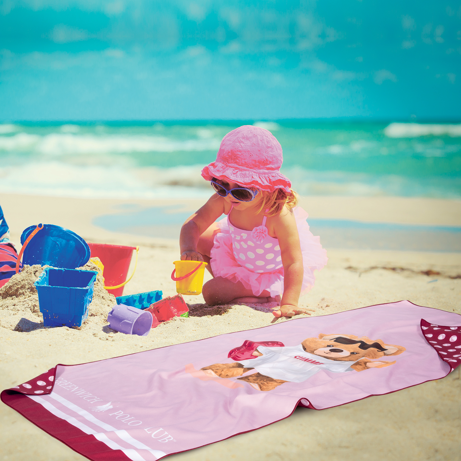 GREENWICH POLO CLUB JUNIOR ΠΕΤΣΕΤΑ ΘΑΛΑΣΣΗΣ 70Χ140 4039 FUSCHIA, PINK