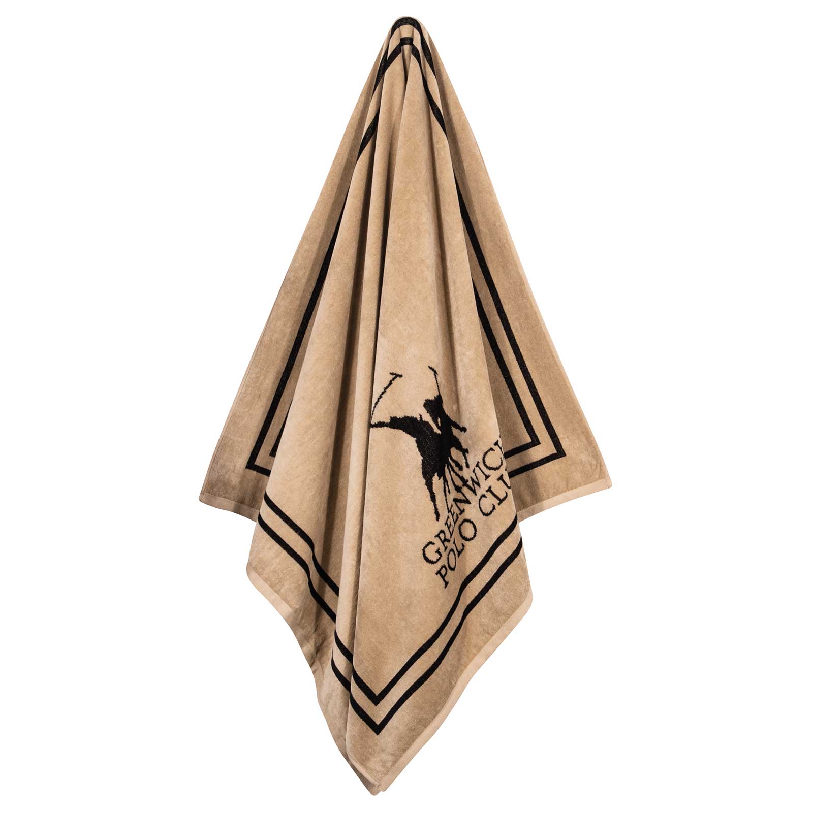 GREENWICH POLO CLUB ΠΕΤΣΕΤΑ ΘΑΛΑΣΣΗΣ 90Χ170 4050 BLACK, TAUPE