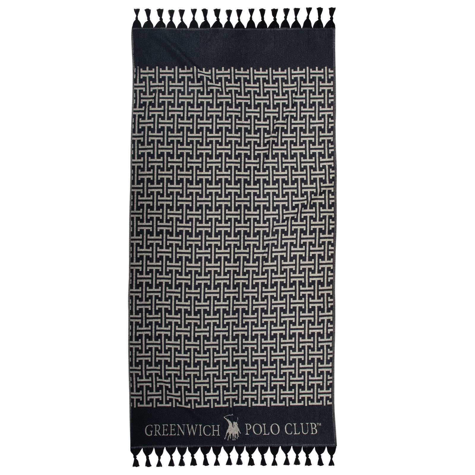 GREENWICH POLO CLUB ΠΕΤΣΕΤΑ-ΠΑΡΕΟ 90Χ170 4056 BLACK, GREY