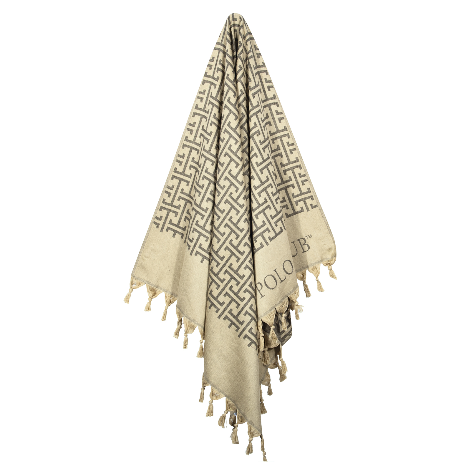 GREENWICH POLO CLUB ΠΕΤΣΕΤΑ-ΠΑΡΕΟ 90Χ170 4057 BEIGE, BLACK