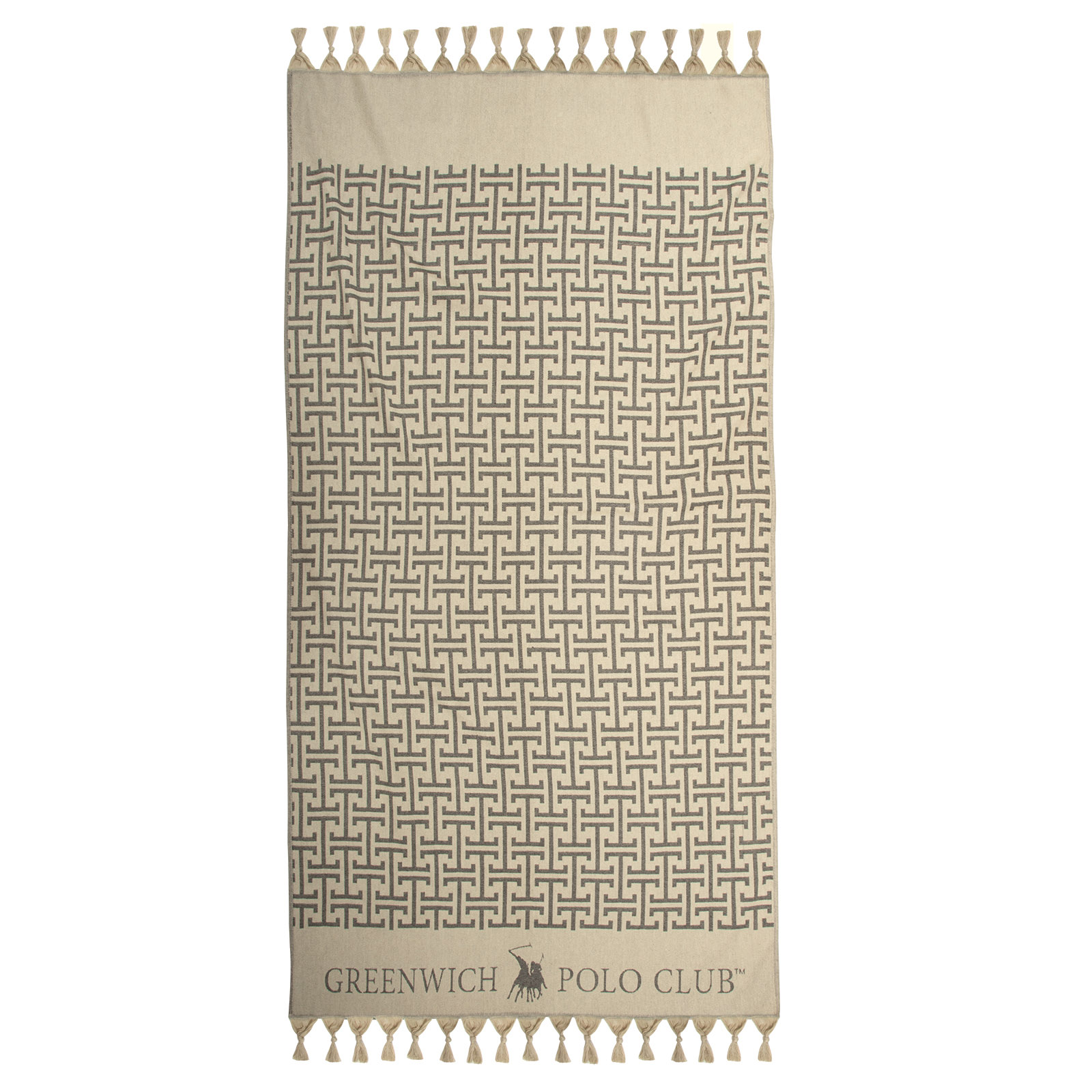 GREENWICH POLO CLUB ΠΕΤΣΕΤΑ-ΠΑΡΕΟ 90Χ170 4057 BEIGE, BLACK