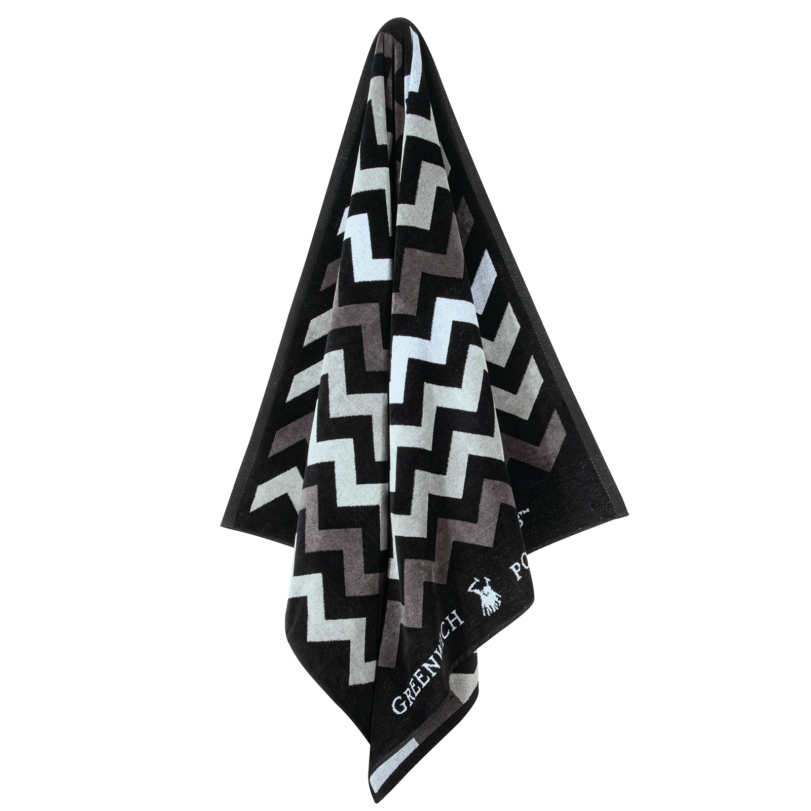 GREENWICH POLO CLUB ΠΕΤΣΕΤΑ ΘΑΛΑΣΣΗΣ 90Χ180 4007 BLACK, GREY