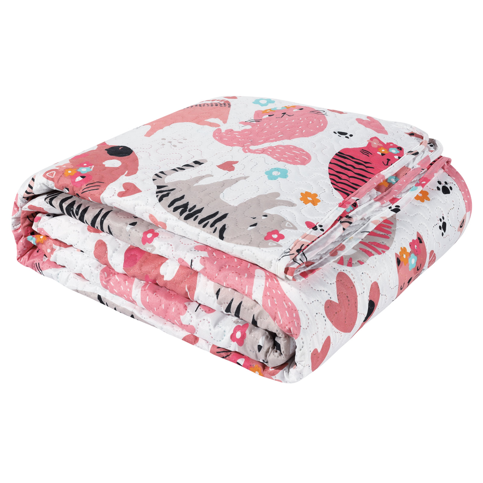 DAS KIDS ΚΟΥΒΕΡΛΙ ΜΟΝΟ 4856 ΛΕΥΚΟ, ΡΟΖ, ΦΟΥΞΙΑ