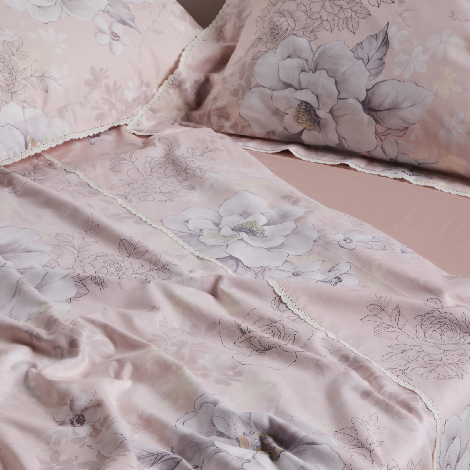 DAS HOME ΠΑΠΛΩΜΑΤΟΘΗΚΗ ΣΕΤ ΥΠΕΡΔΙΠΛΗ PRESTIGE 1711 GREY, PINK