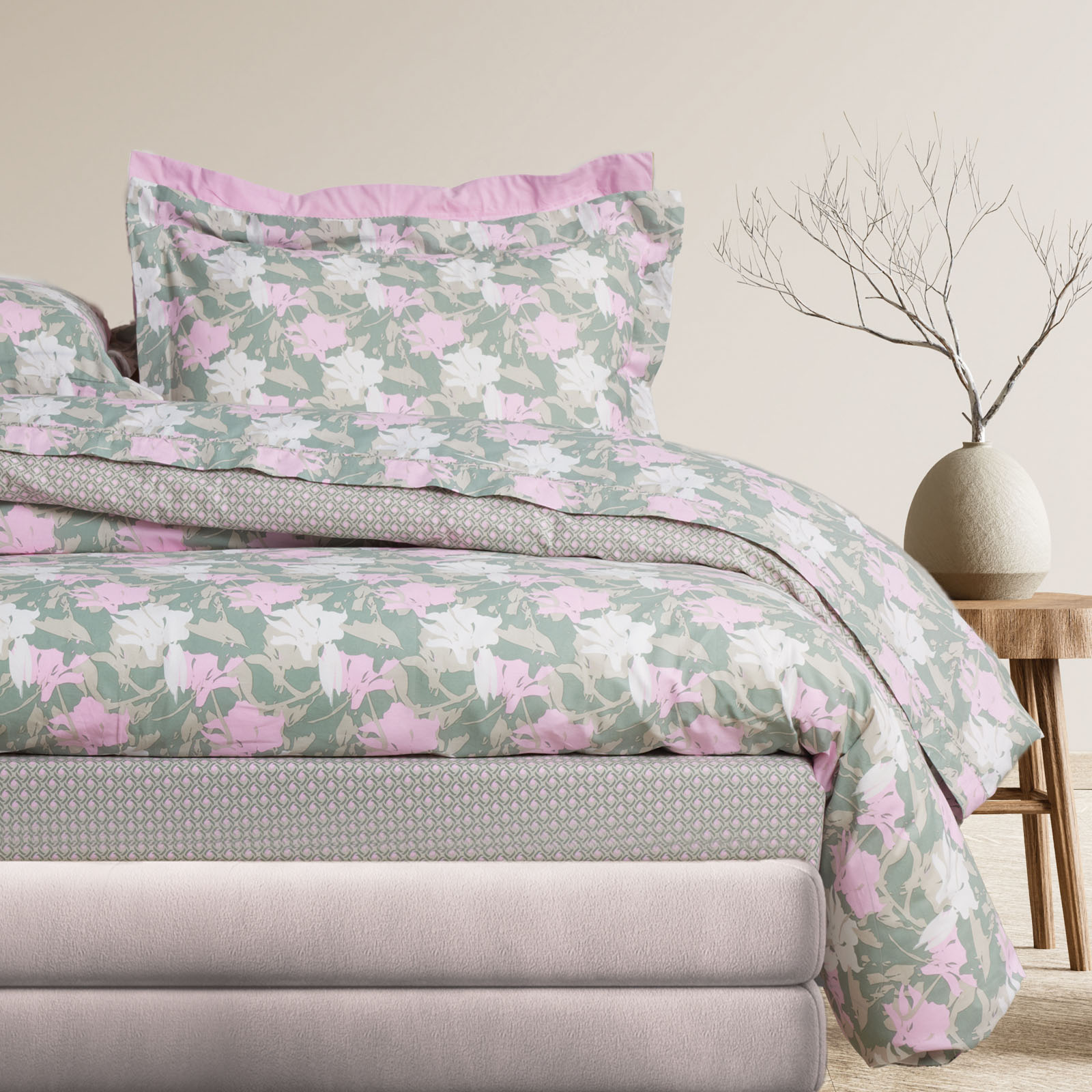 DAS HOME ΣΕΤ ΠΑΠΛΩΜΑΤΟΘΗΚΗ ΥΠΕΡΔΙΠΛΗ DAILY 3175 GREEN, PINK
