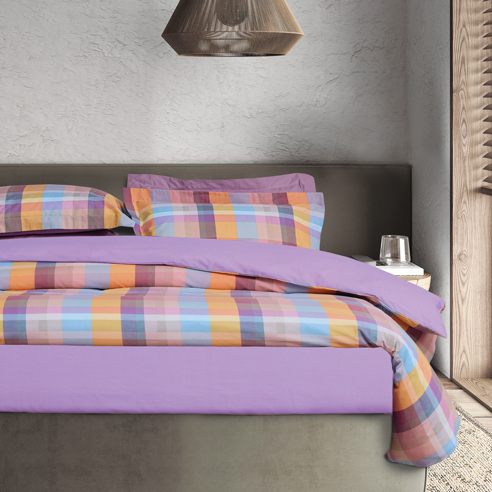 DAS HOME ΣΕΤ ΠΑΠΛΩΜΑΤΟΘΗΚΗ ΥΠΕΡΔΙΠΛΗ CASUAL 5456 MULTICOLOR