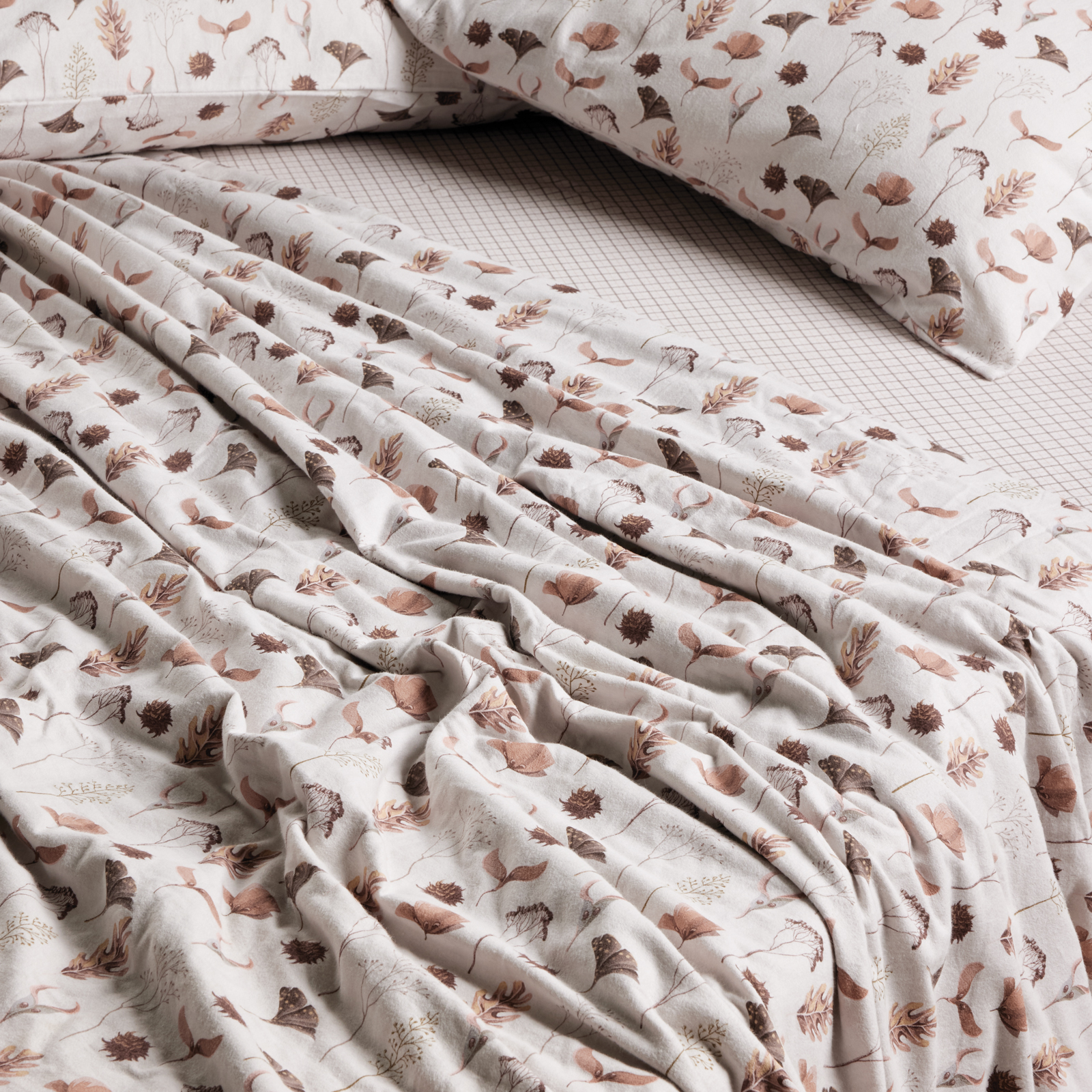 DAS HOME ΣΕΤ ΠΑΠΛΩΜΑΤΟΘΗΚΗ ΥΠΕΡΔΙΠΛΗ HAPPY FLANNEL 9681 BEIGE, BROWN