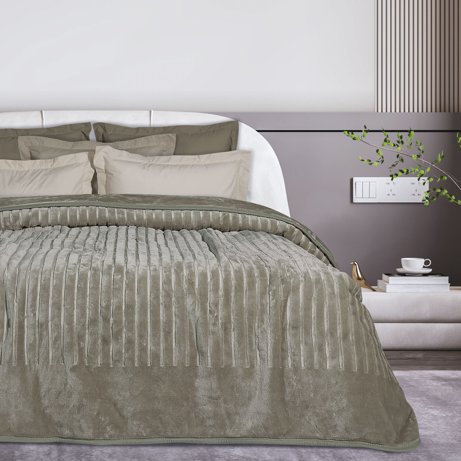 DAS HOME ΚΟΥΒΕΡΤΑ VELOUR MONH 1350 ΣΠΑΓΓΙ