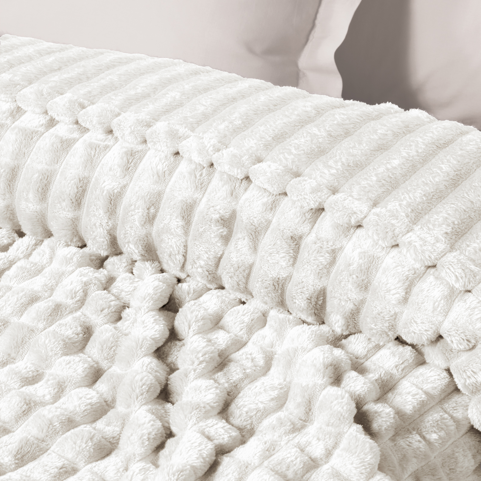 DAS HOME ΚΟΥΒΕΡΤΑ FLEECE 160Χ220 1386 WHITE