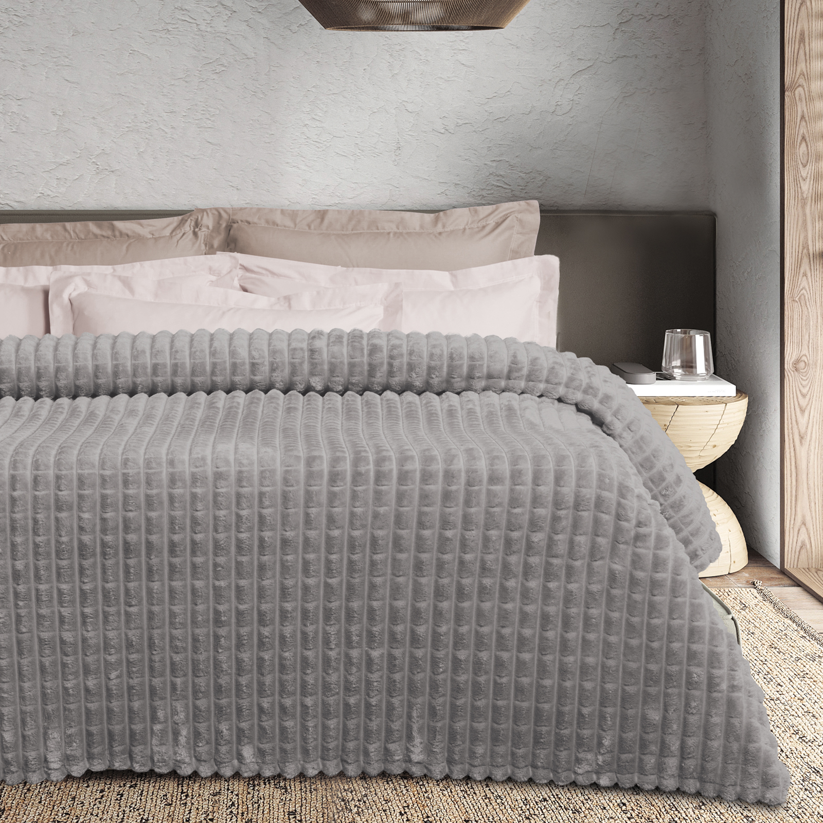 DAS HOME ΚΟΥΒΕΡΤΑ FLEECE 160Χ220 1389 GREY