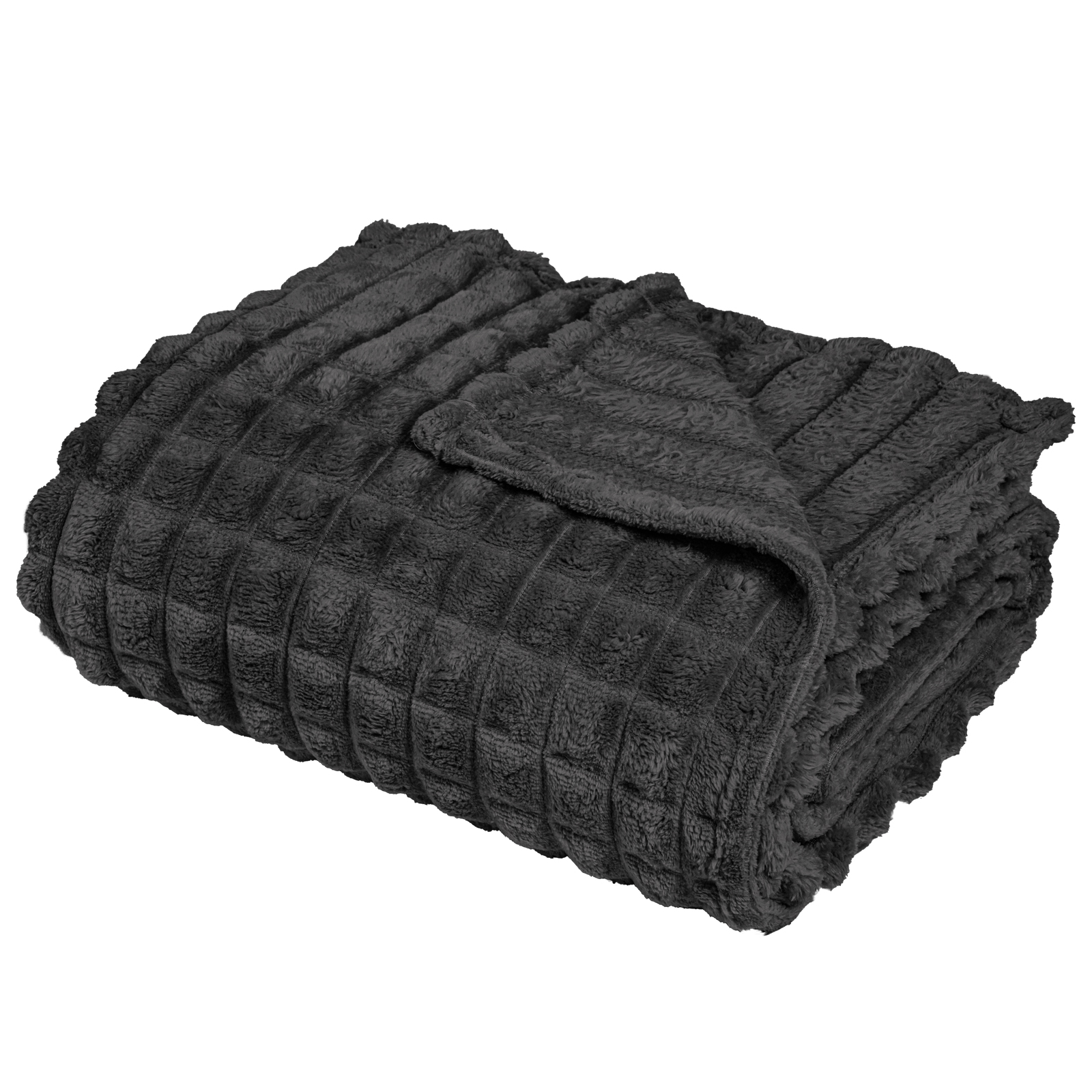 DAS HOME ΚΟΥΒΕΡΤΑ FLEECE 160Χ220 1390 DARK GREY