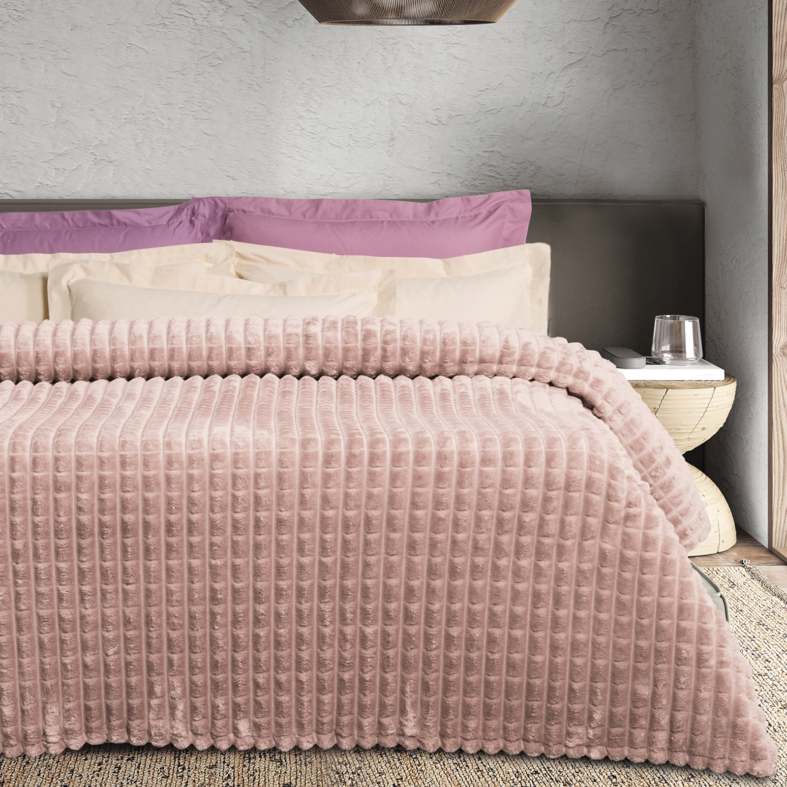 DAS HOME ΚΟΥΒΕΡΤΑ FLEECE 220Χ240 1388 NUDE