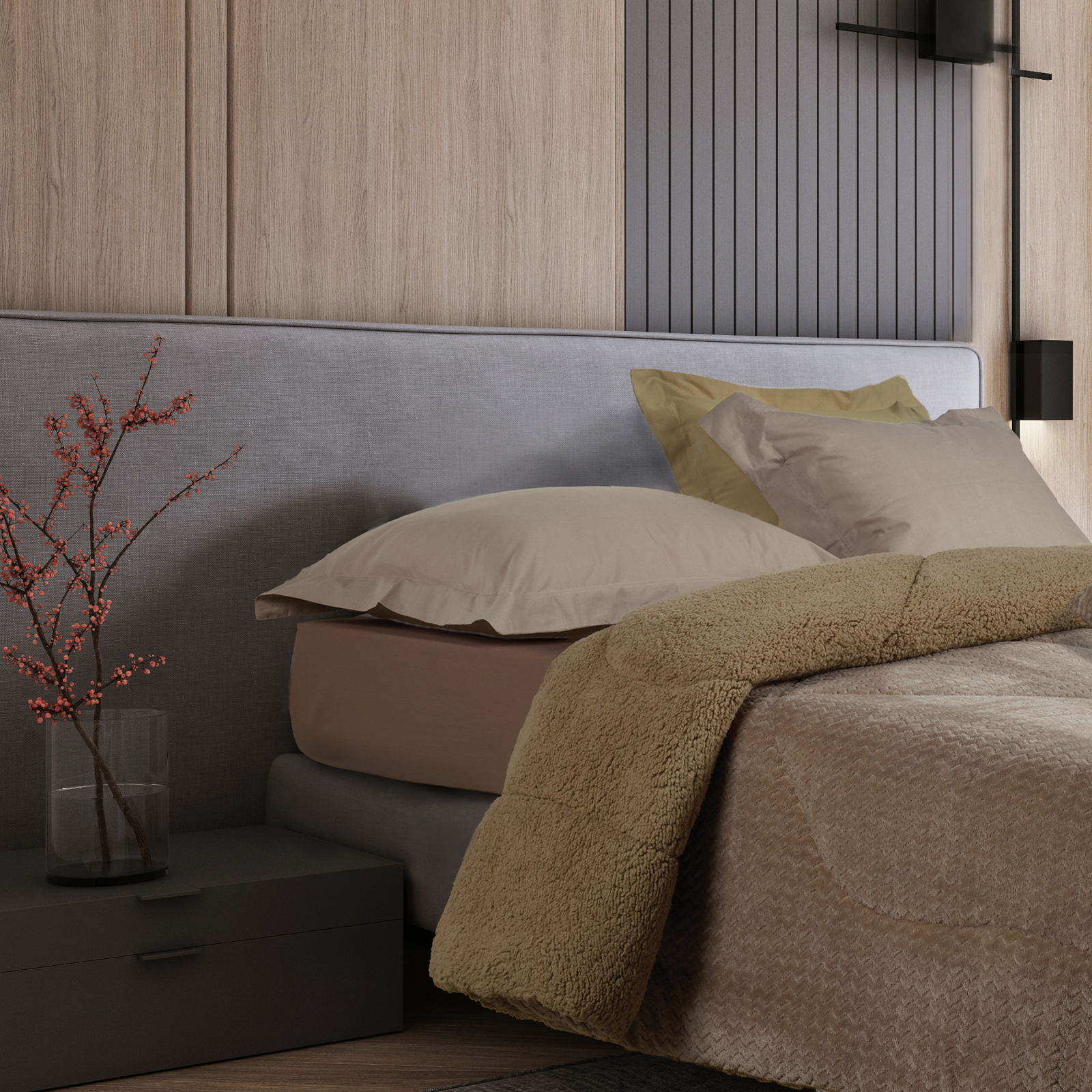 DAS HOME ΚΟΥΒΕΡΤΟΠΑΠΛΩΜΑ SHERPA ΜΟΝΟ 1367 TAUPE