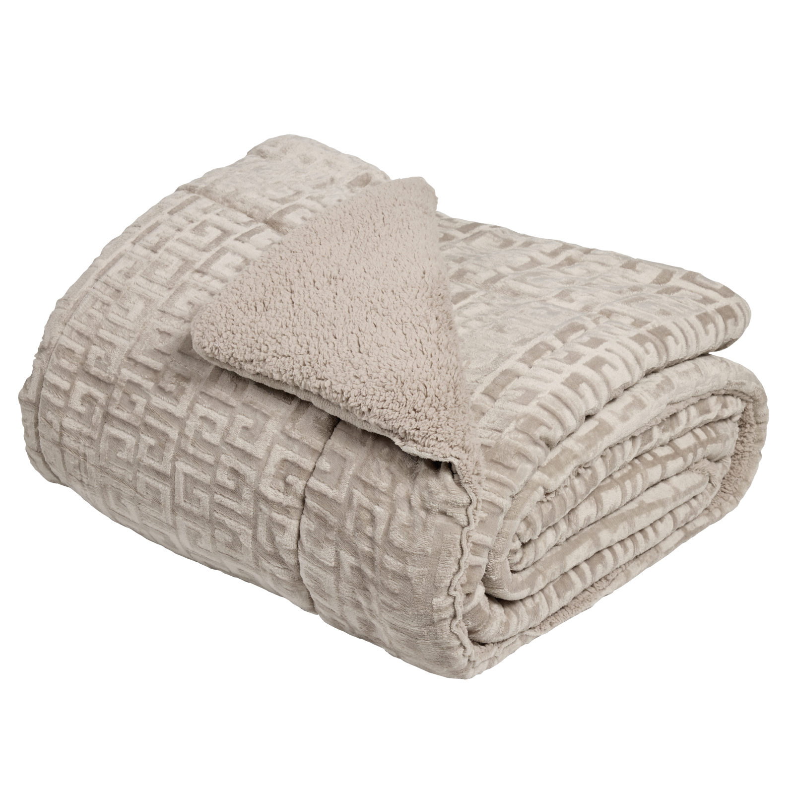 DAS HOME ΚΟΥΒΕΡΤΟΠΑΠΛΩΜΑ SHERPA ΜΟΝΟ 1393 TAUPE