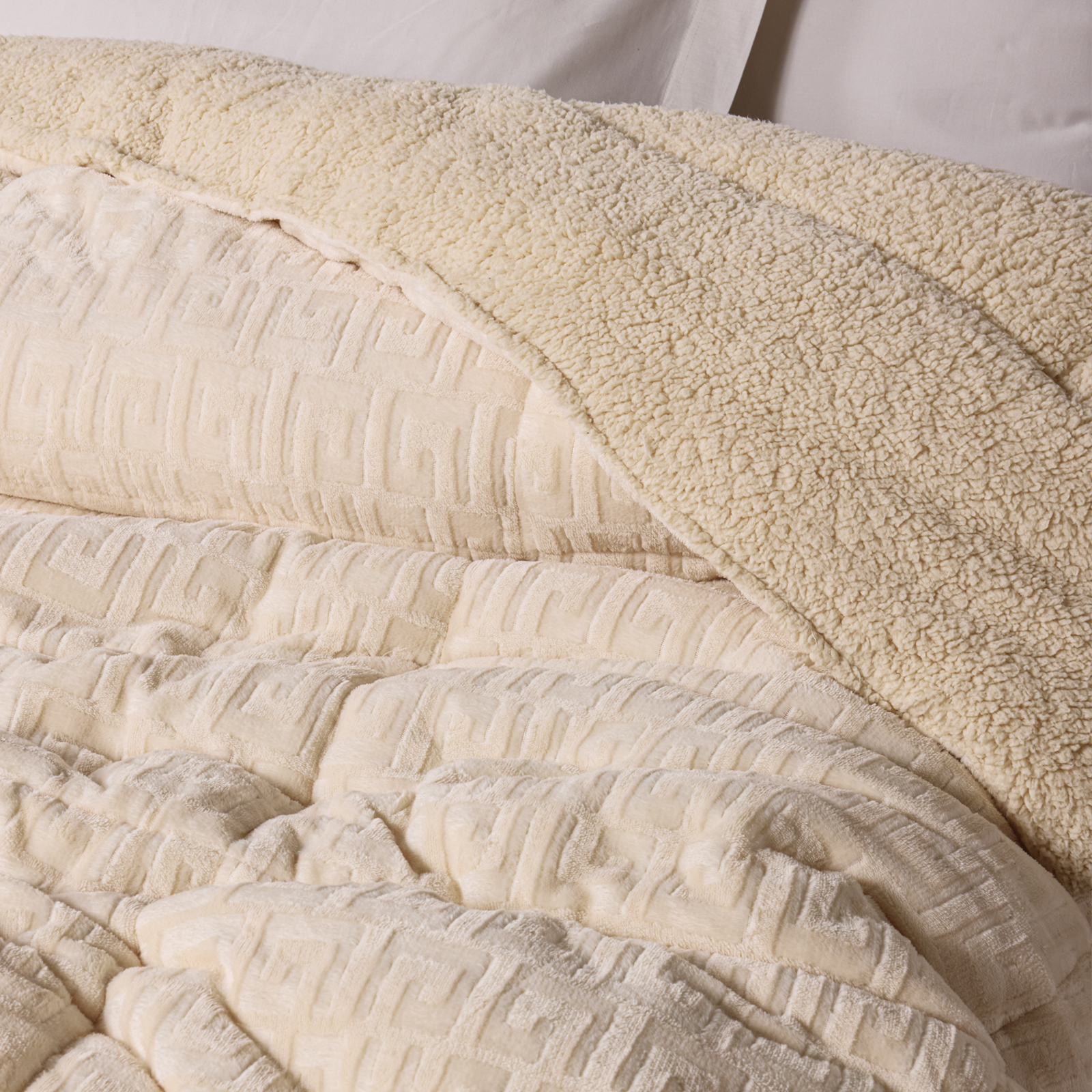 DAS HOME ΚΟΥΒΕΡΤΟΠΑΠΛΩΜΑ SHERPA ΜΟΝΟ 1394 BEIGE