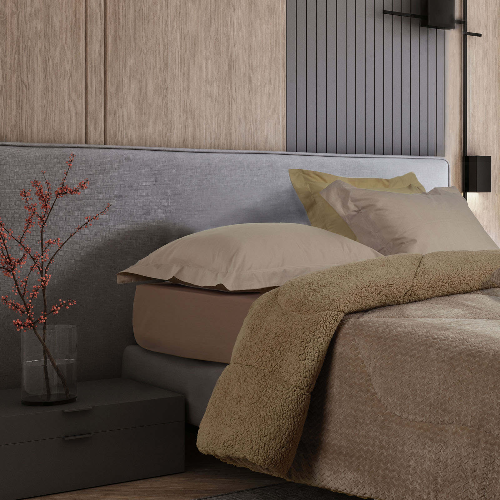 DAS HOME ΚΟΥΒΕΡΤΟΠΑΠΛΩΜΑ SHERPA ΥΠΕΡΔΙΠΛΟ 1367 TAUPE