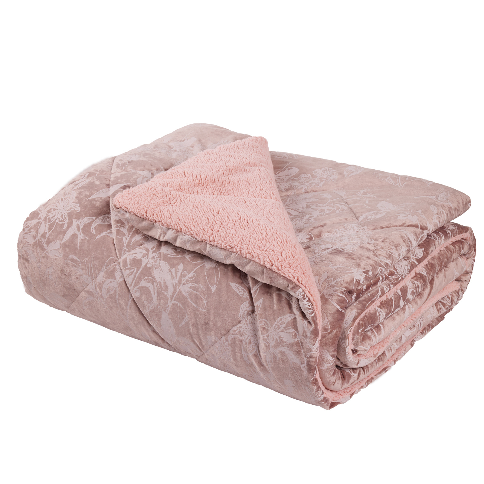 DAS HOME VELVET ΚΟΥΒΕΡΤΟΠΑΠΛΩΜΑ SHERPA ΥΠΕΡΔΙΠΛΟ 1377 NUDE