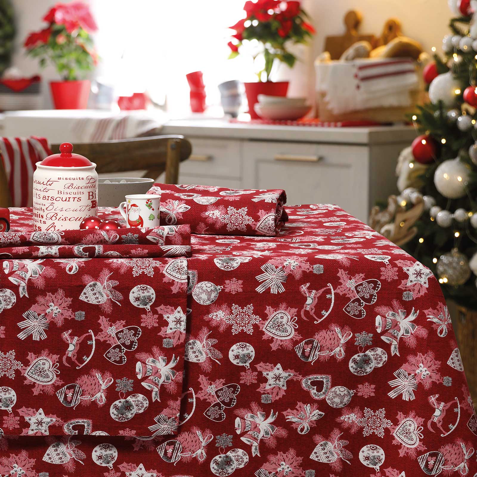 DAS HOME CHRISTMAS ΤΡΑΠΕΖΟΜΑΝΤΗΛΟ 140Χ220 0626