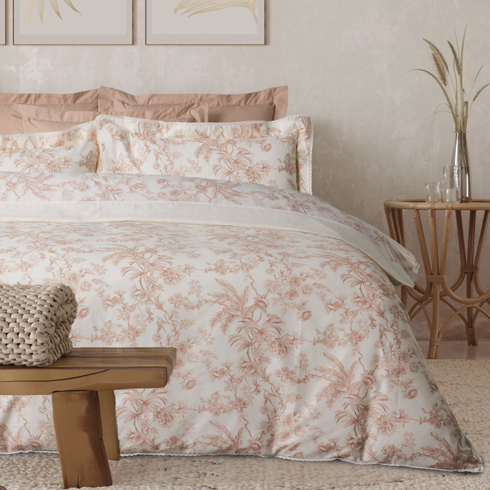 DAS HOME ΣΕΝΤΟΝΙΑ ΣΕΤ KING PRESTIGE 1717 CREAM, TERACOTTA