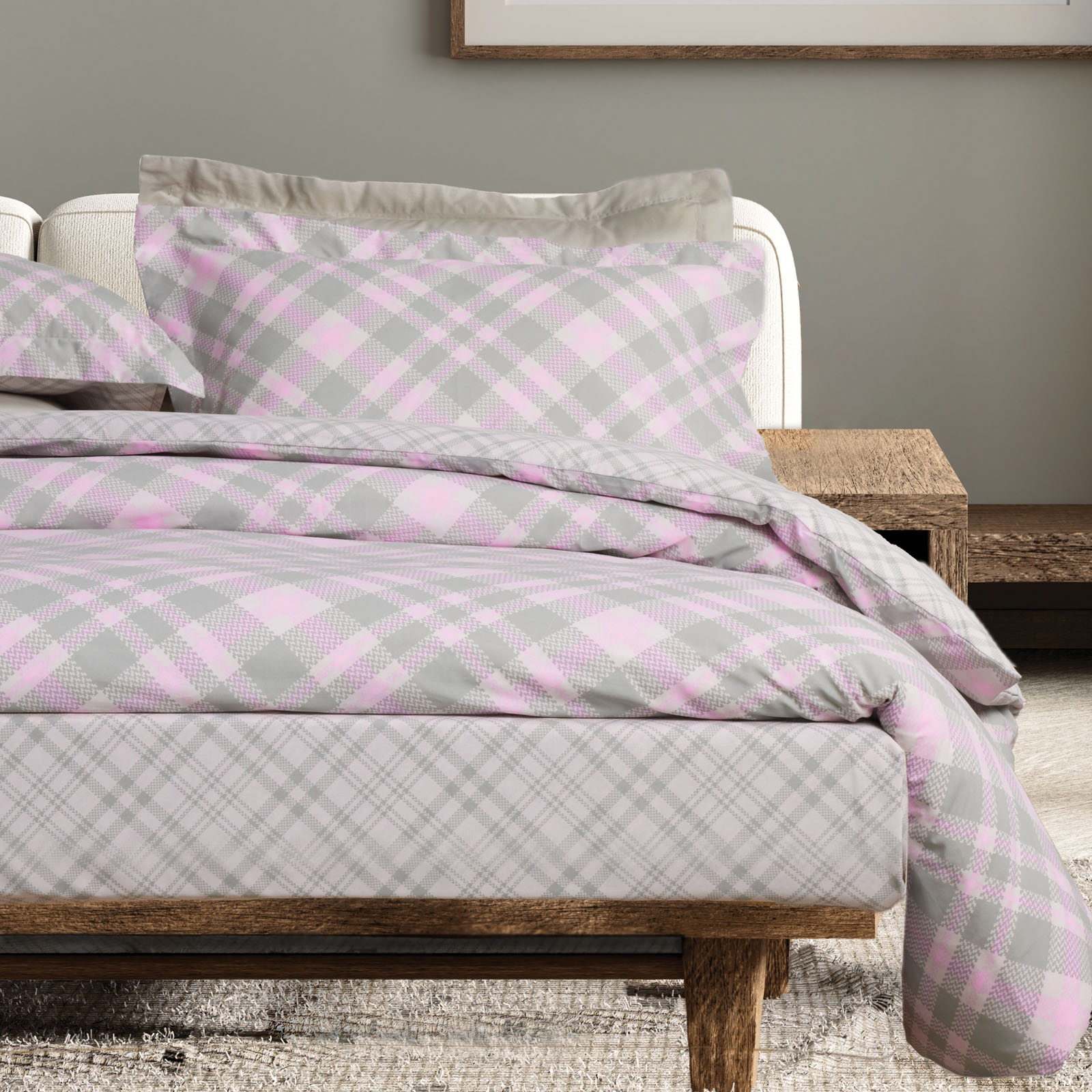 DAS HOME ΣΕΤ ΣΕΝΤΟΝΙΑ ΥΠΕΡΔΙΠΛΑ ΜΕ ΛΑΣΤΙΧΟ CASUAL 5436 MINT, PINK