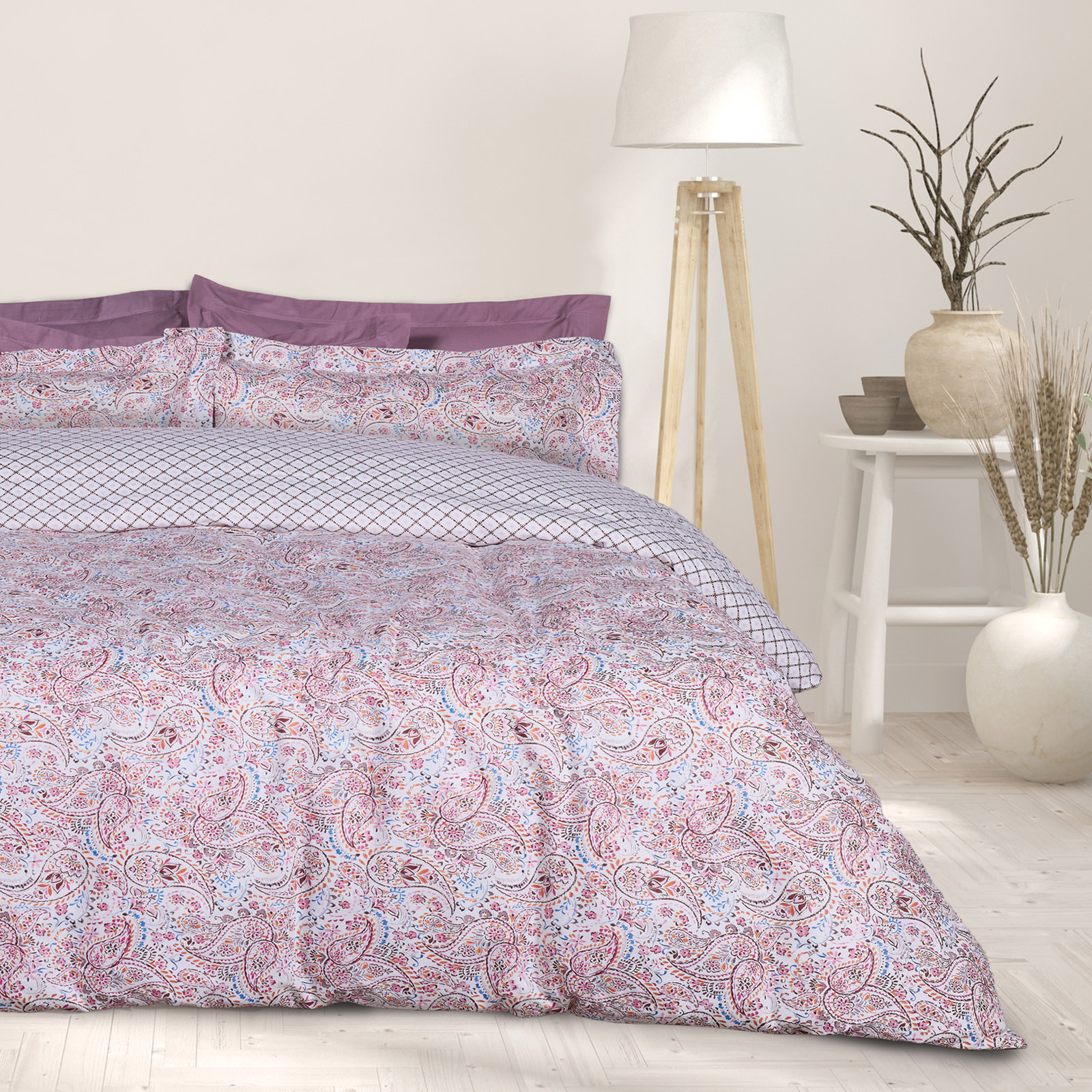 DAS HOME ΣΕΤ ΣΕΝΤΟΝΙΑ ΜΟΝΑ HAPPY 9669 PINK, RED