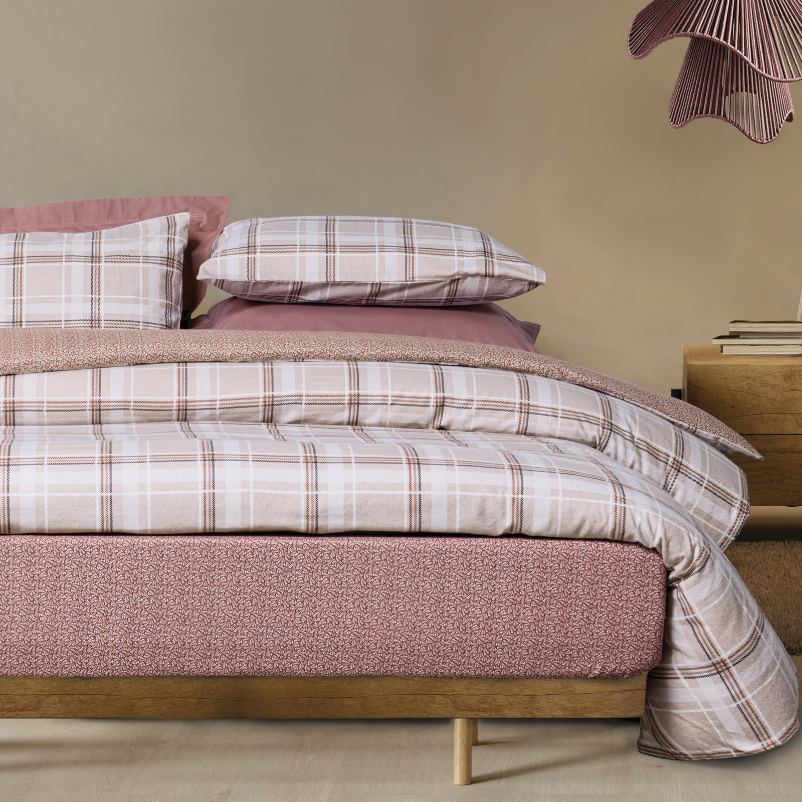 DAS HOME ΣΕΤ ΣΕΝΤΟΝΙΑ ΜΟΝΑ HAPPY FLANNEL 9701 TAUPE